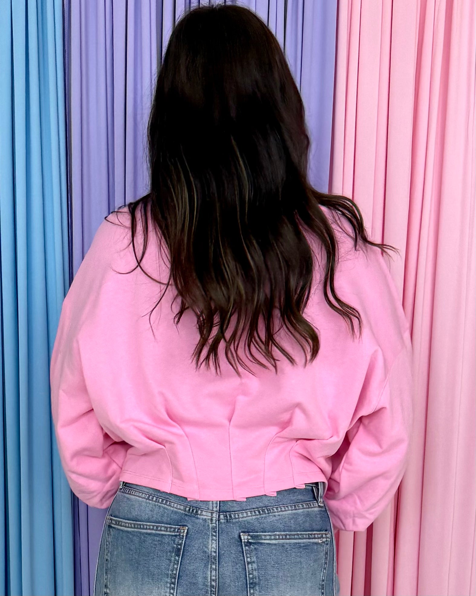 Polished Bloom Bubble Gum Sweatshirt-Shop-Womens-Boutique-Clothing