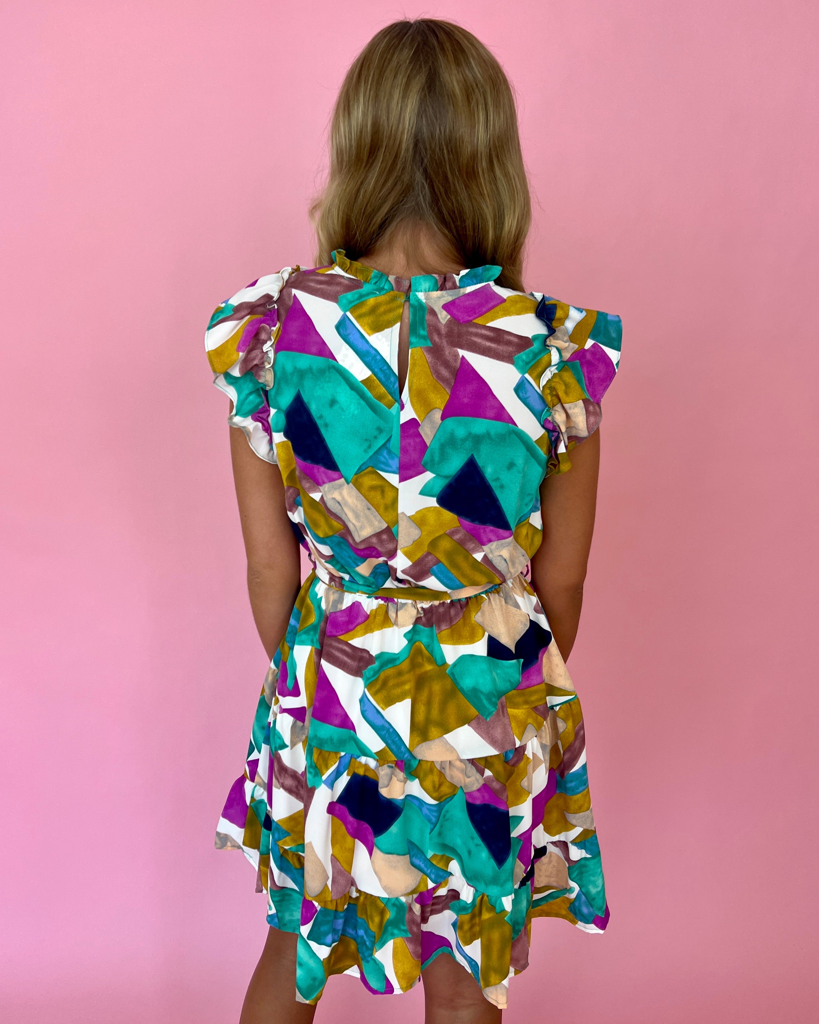 No Wonder Jade Purple Abstract Print Tiered Dress-Shop-Womens-Boutique-Clothing