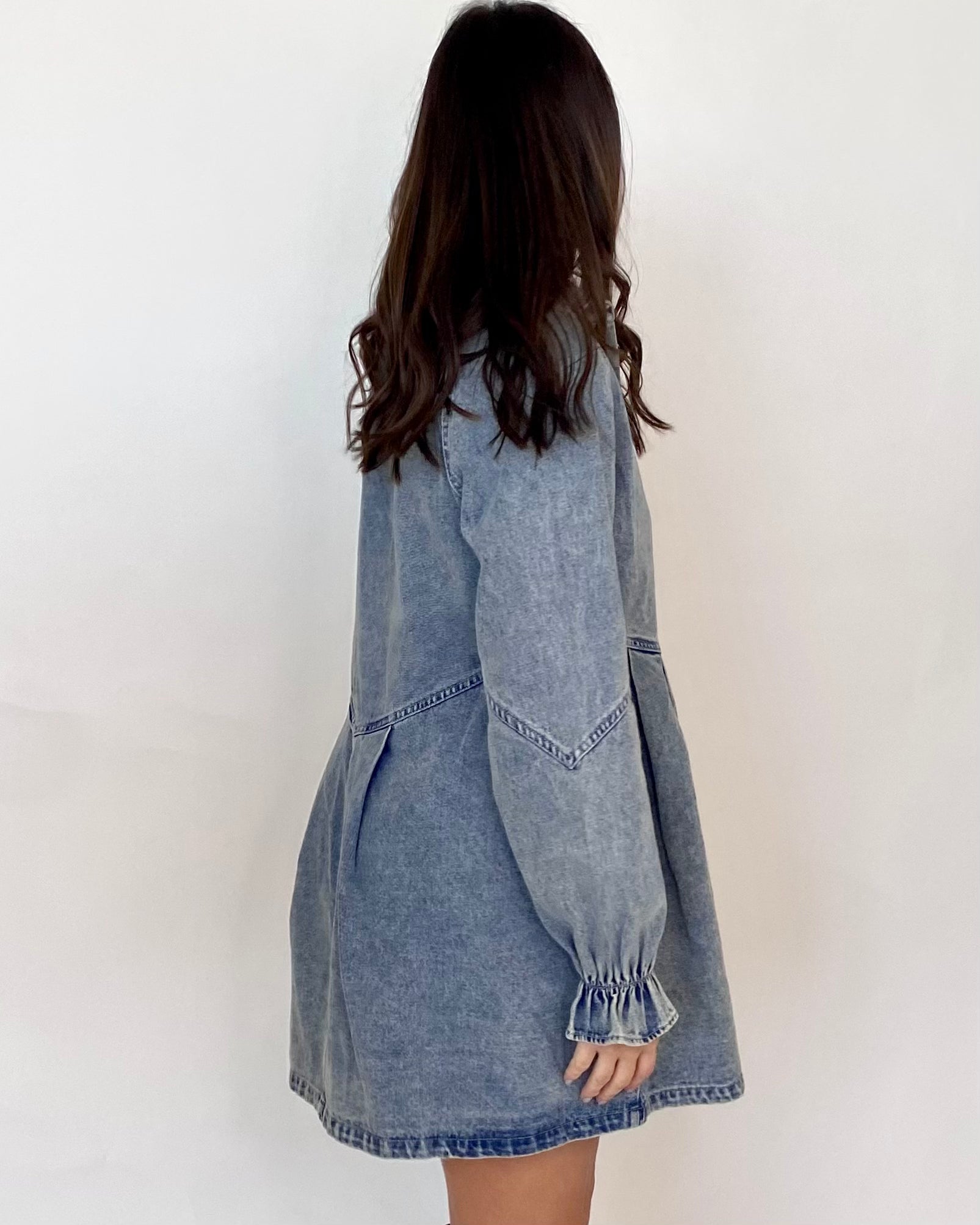 Easy Romance Denim Washed Dress-Shop-Womens-Boutique-Clothing