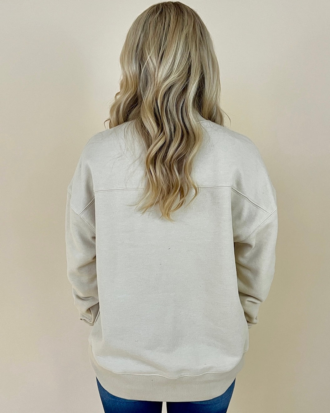 Staying In Cream Ribbed Sweatshirt-Shop-Womens-Boutique-Clothing