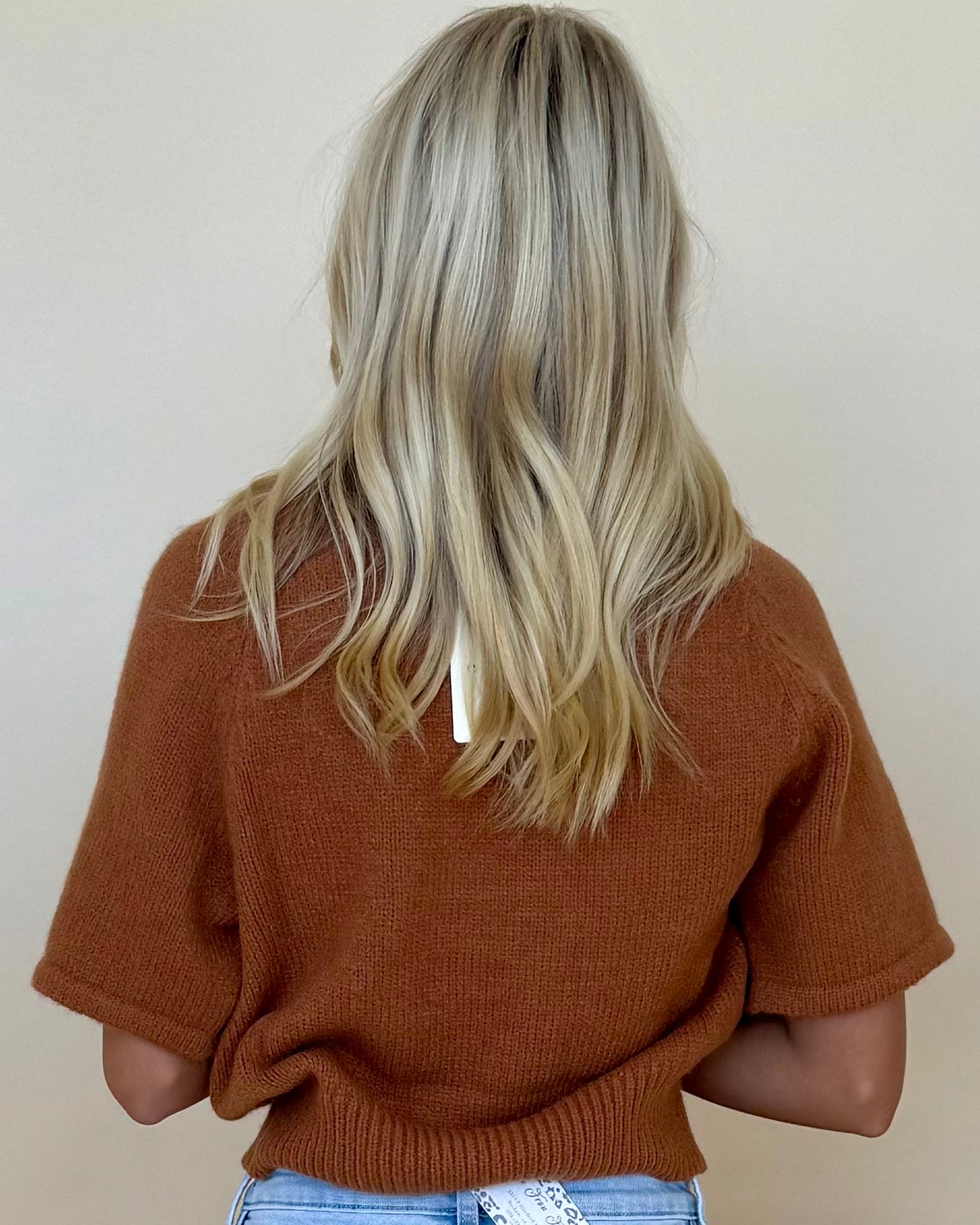 Good In You Camel Braided Sleeve Sweater-Shop-Womens-Boutique-Clothing