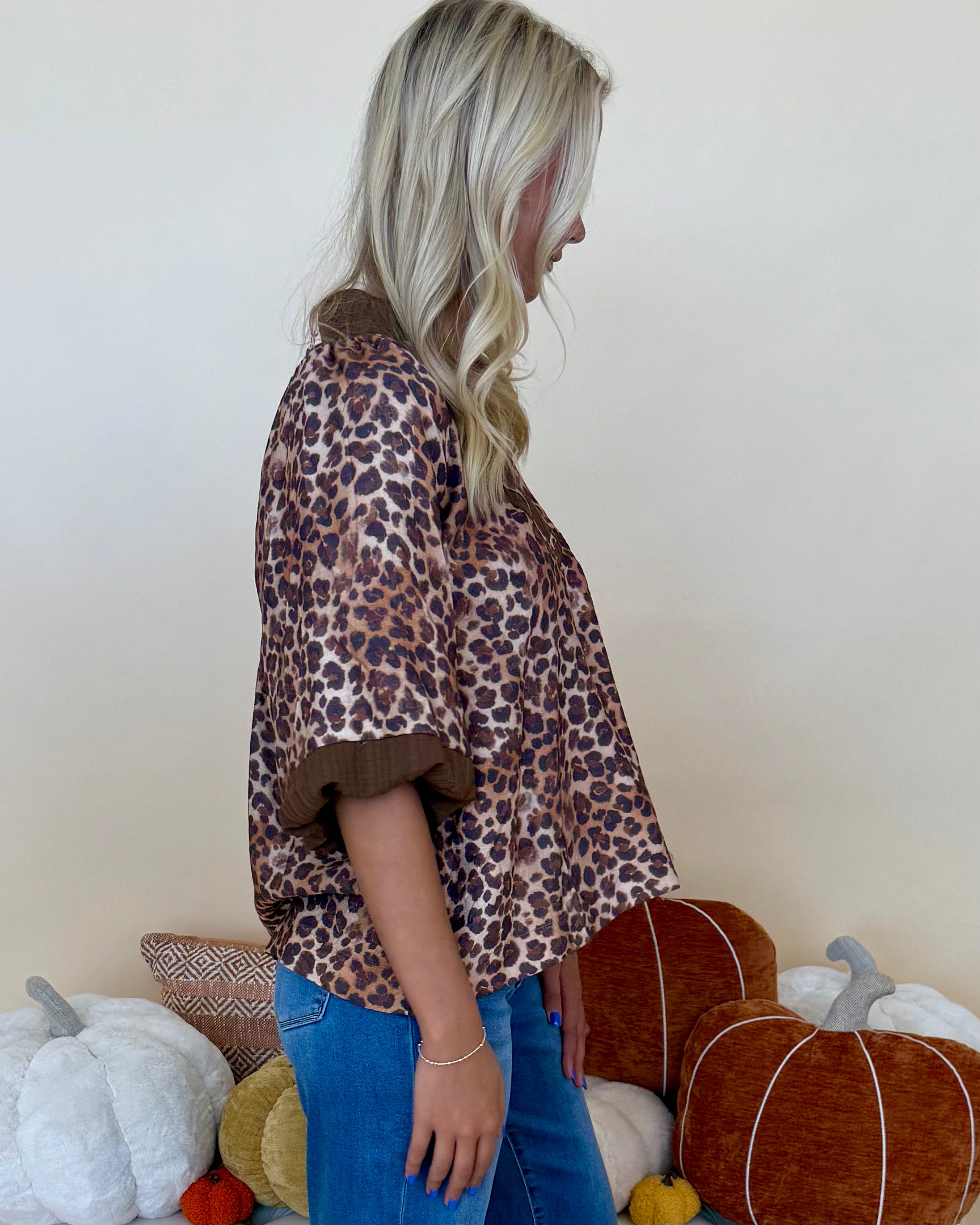Trust This Brown Leopard Pleated Top-Shop-Womens-Boutique-Clothing