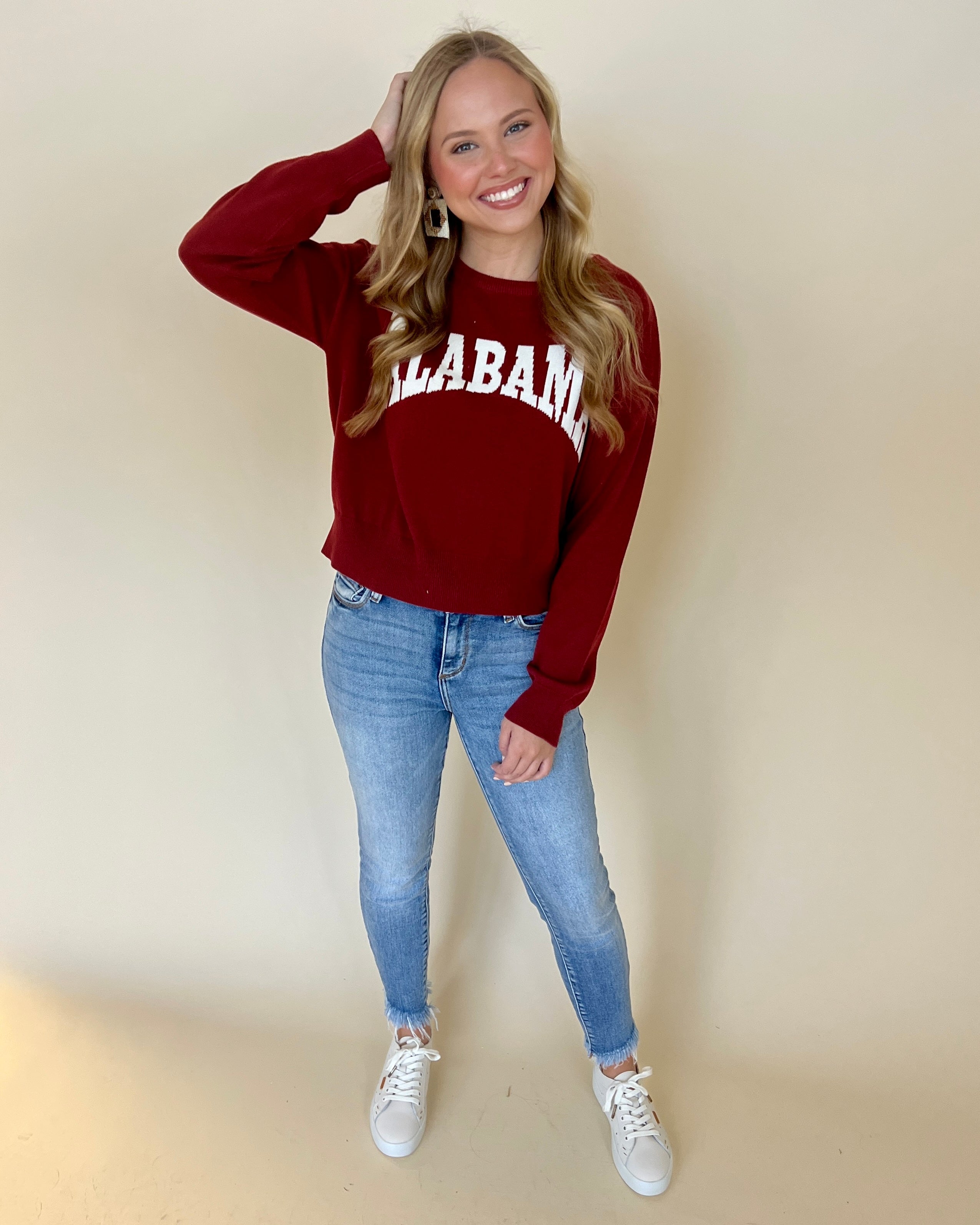 Go Team Sundried Tomato “Alabama” Sweater-Shop-Womens-Boutique-Clothing