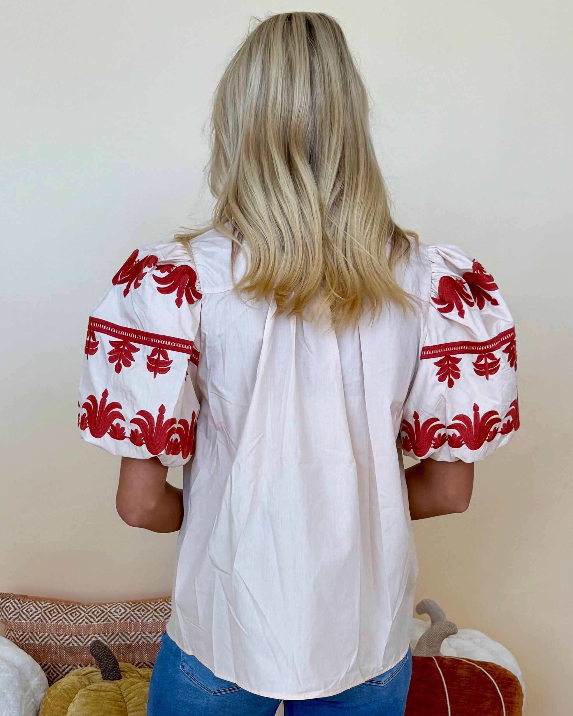 Catching Up Ecru Embroidered Top-Shop-Womens-Boutique-Clothing