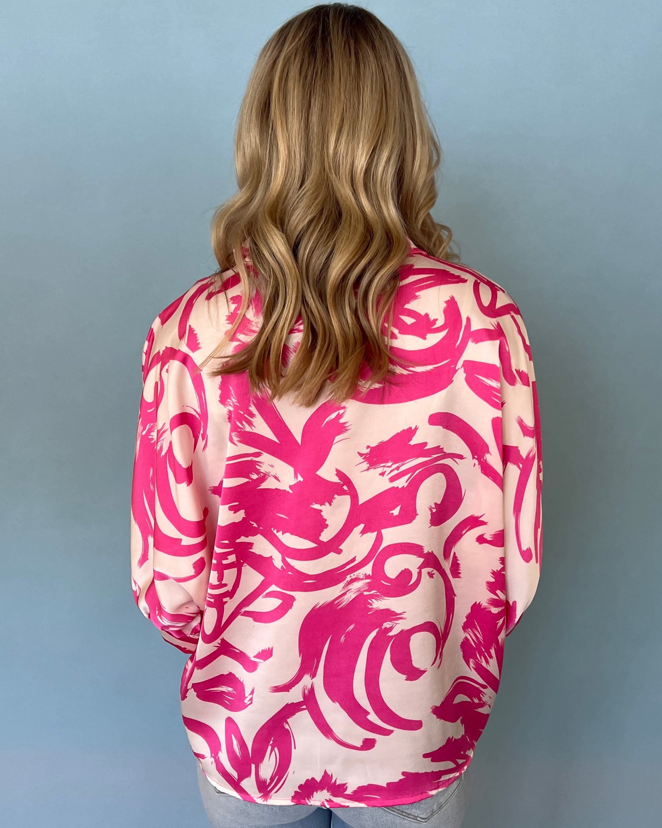 Endless Time Pink Printed Top-Shop-Womens-Boutique-Clothing