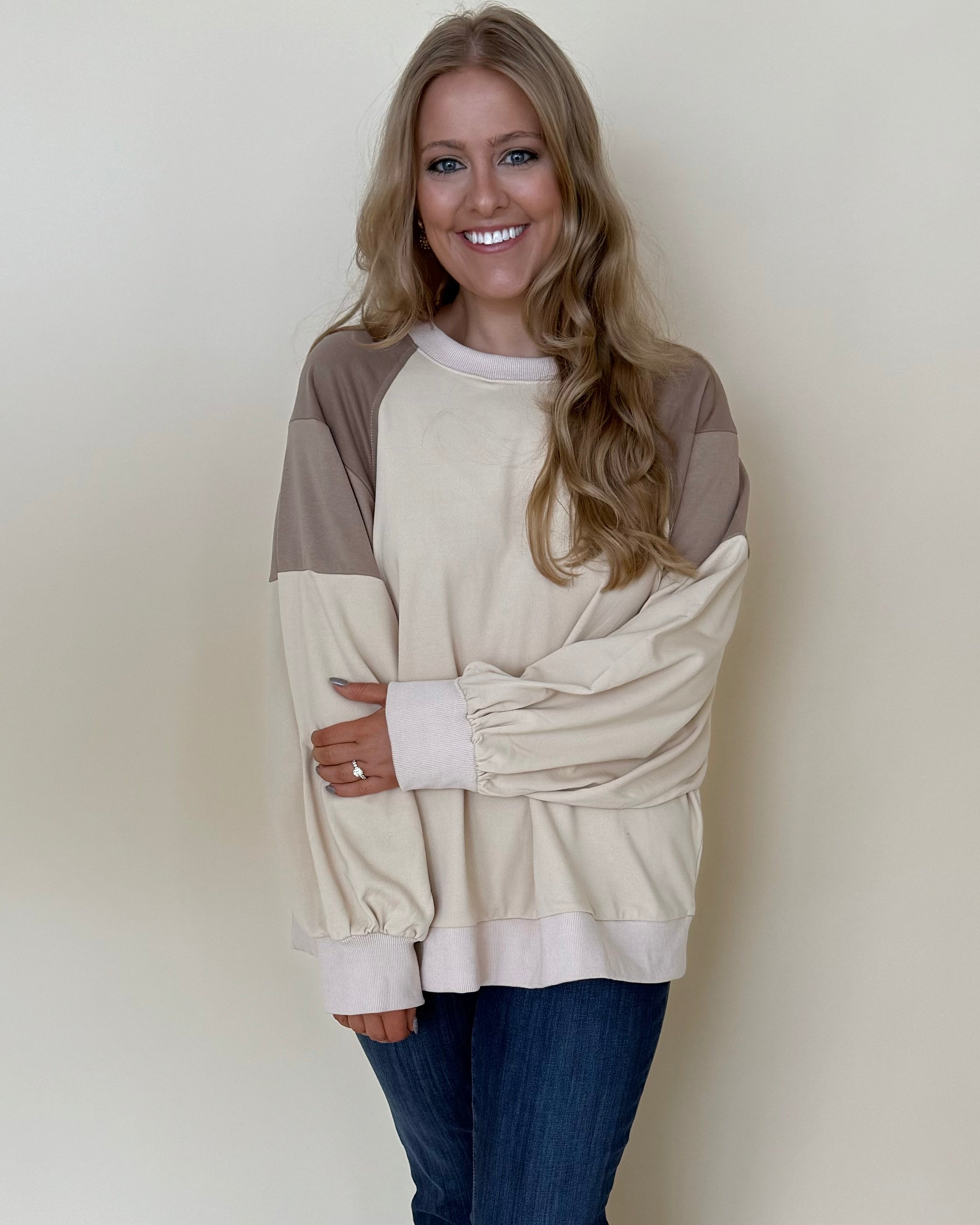 Colorblock sweatshirt womens sale