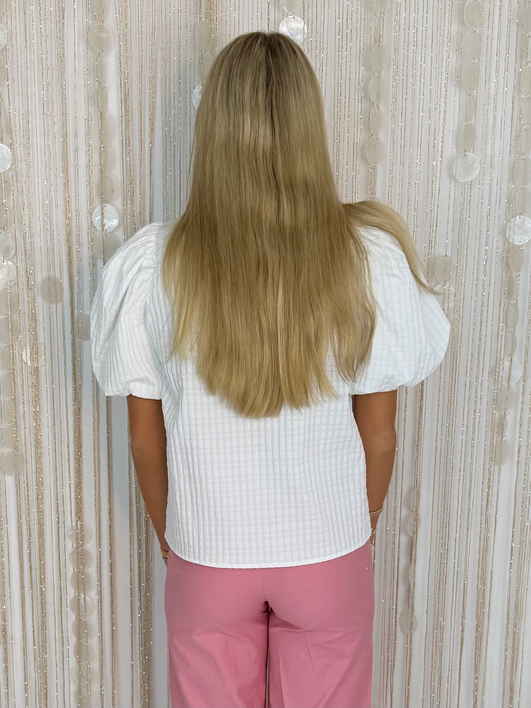 Tropic Shadow White V-Neck Top-Shop-Womens-Boutique-Clothing