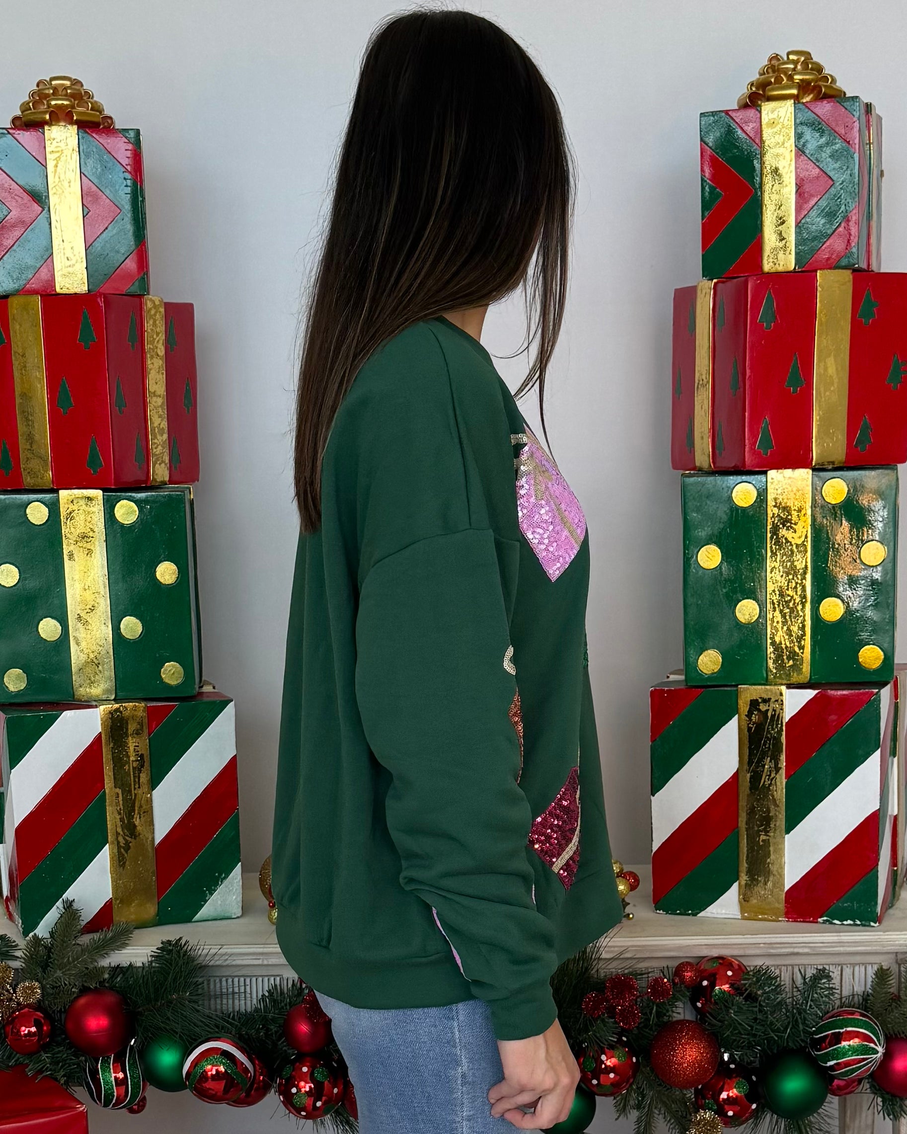You Earned It Green Sequin Gift Top-Shop-Womens-Boutique-Clothing