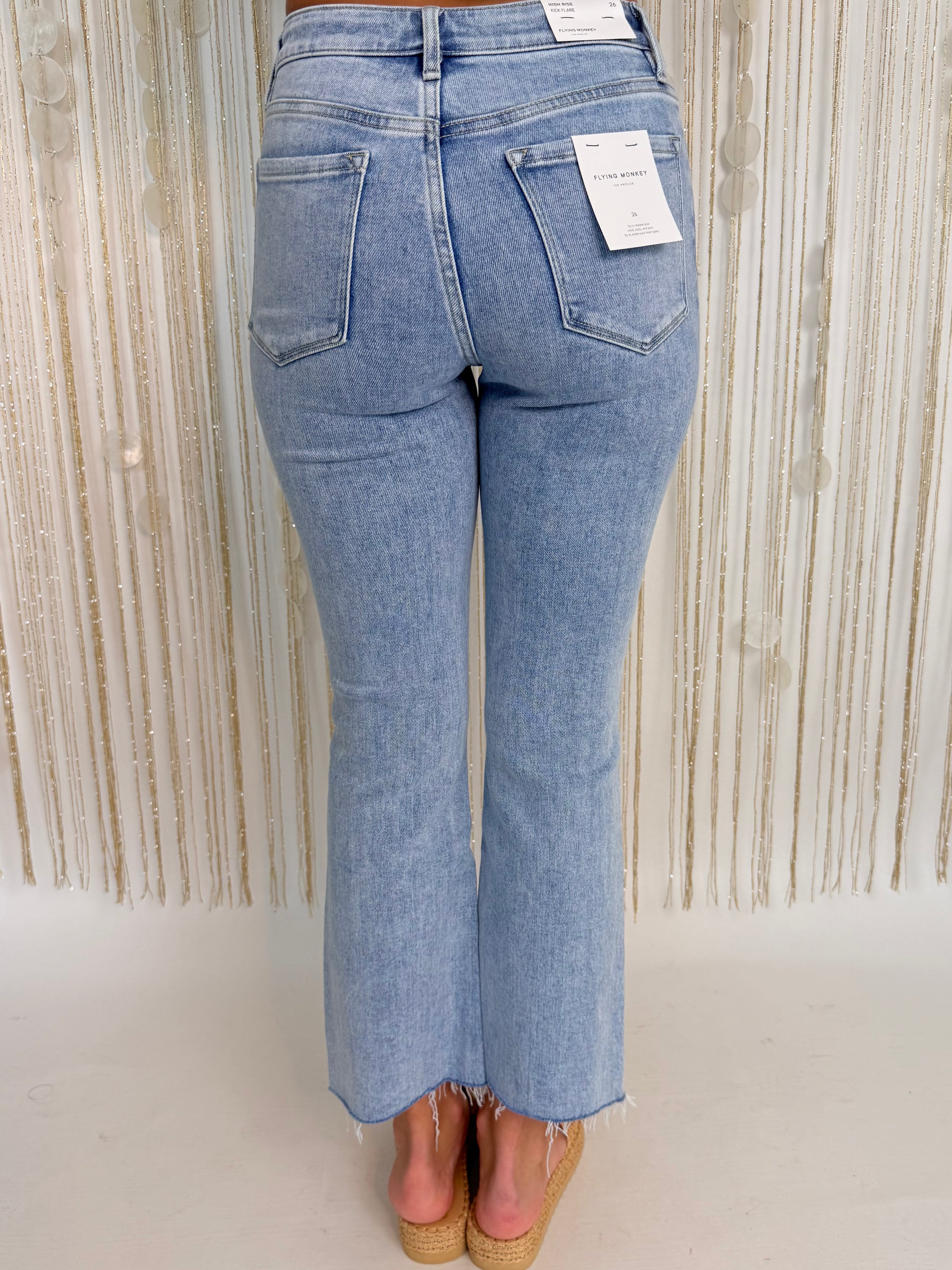 Playful Pop High Rise Kick Flare Jeans-Shop-Womens-Boutique-Clothing