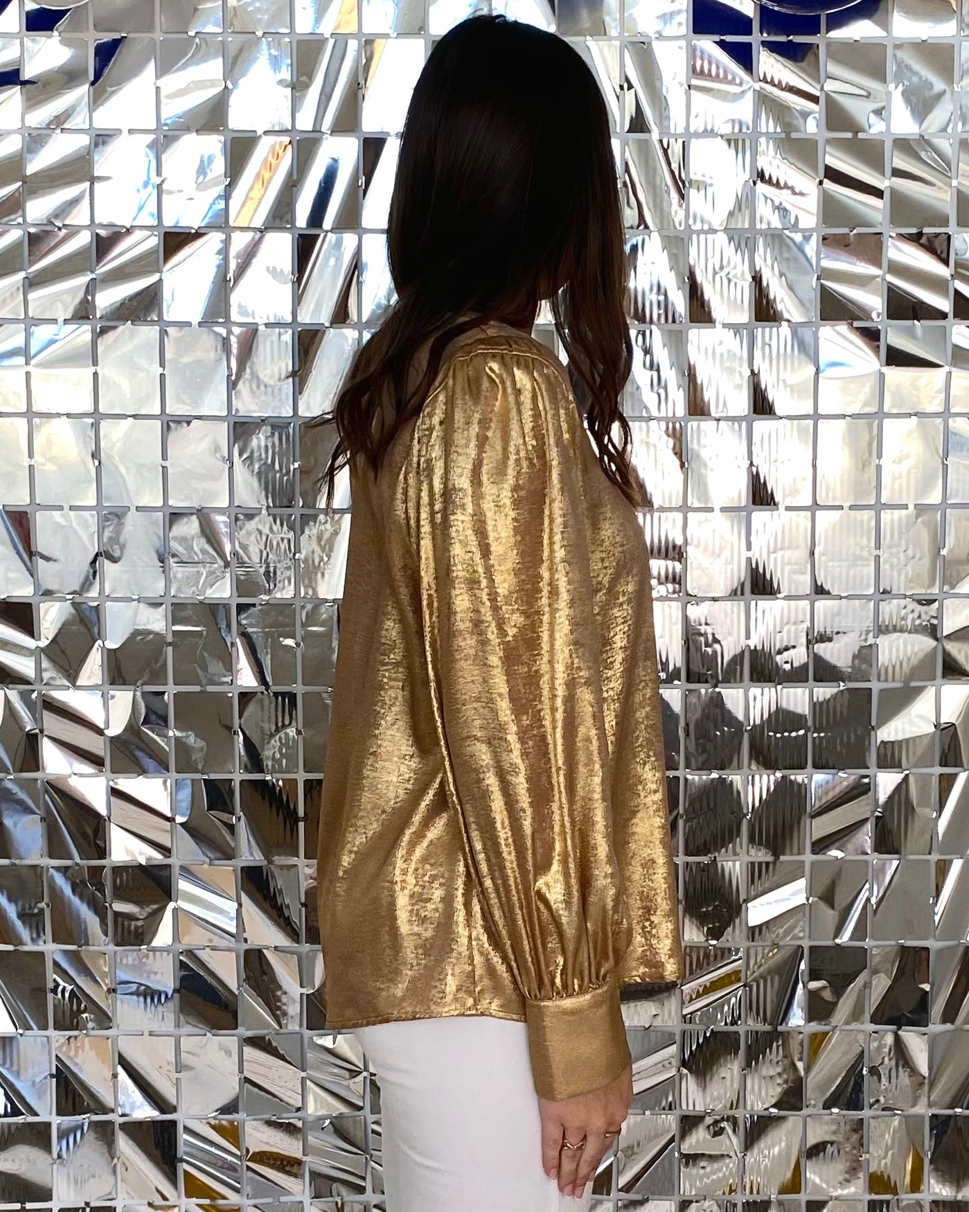 Bright Star Gold Metallic Top-Shop-Womens-Boutique-Clothing