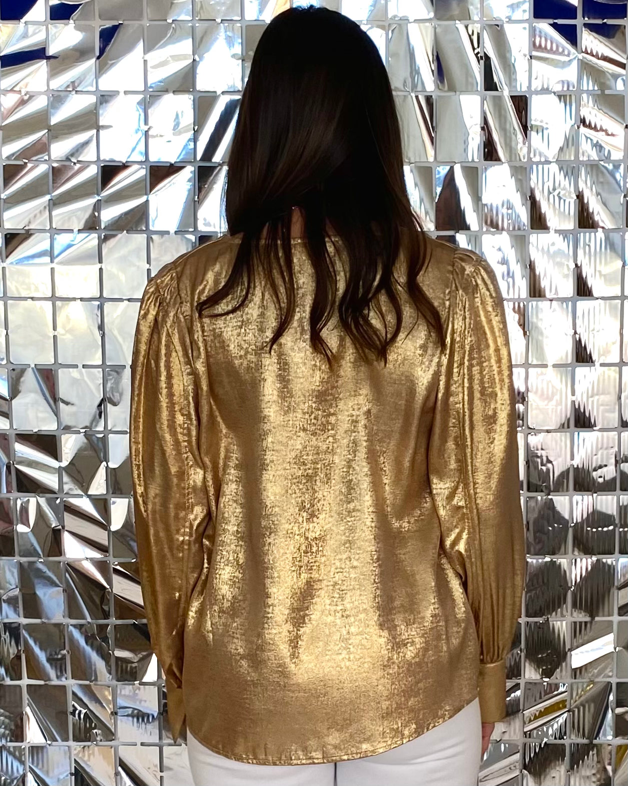 Bright Star Gold Metallic Top-Shop-Womens-Boutique-Clothing