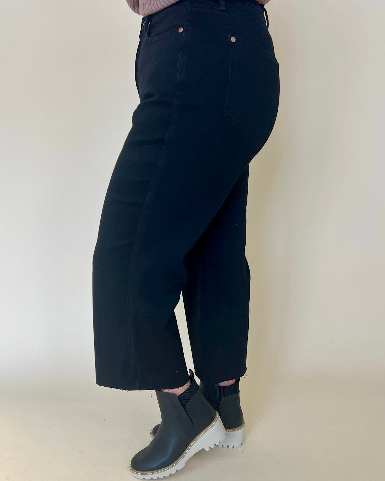 Moving Slow Black Plus High Waist Tummy Control Jeans-Shop-Womens-Boutique-Clothing