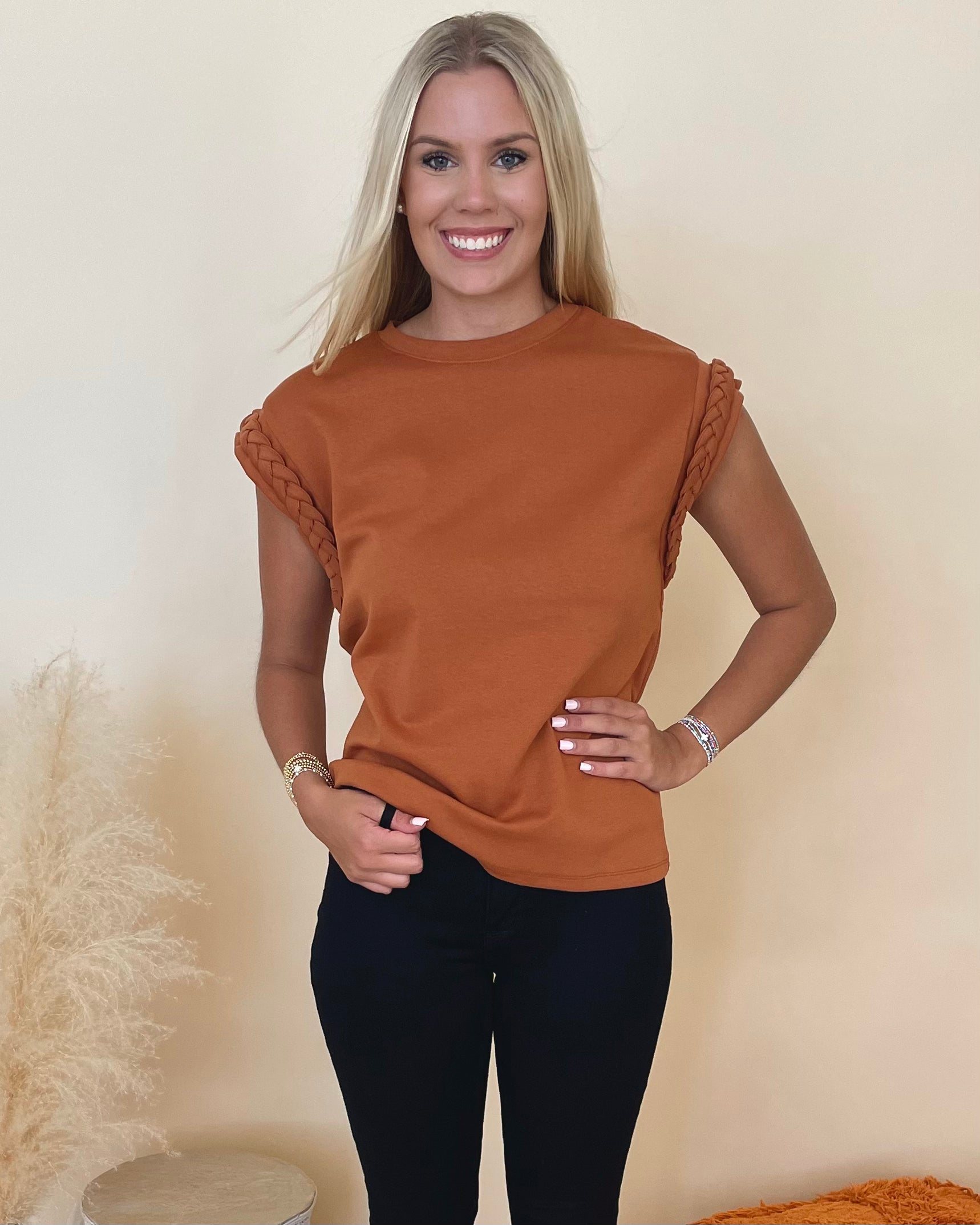 Wish For More Camel Braided Top-Shop-Womens-Boutique-Clothing