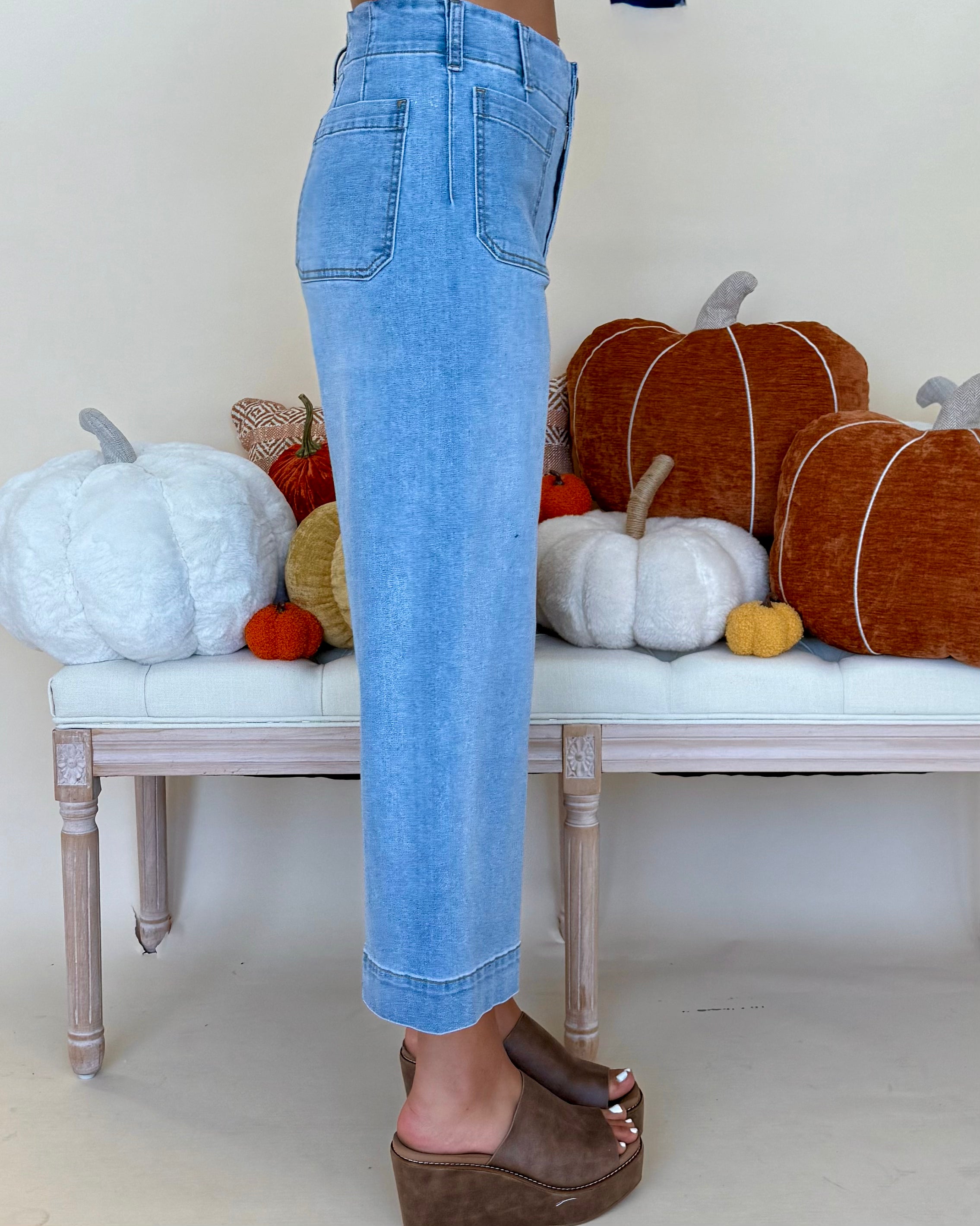 Worn Well Light Denim Wide Leg Jeans-Shop-Womens-Boutique-Clothing