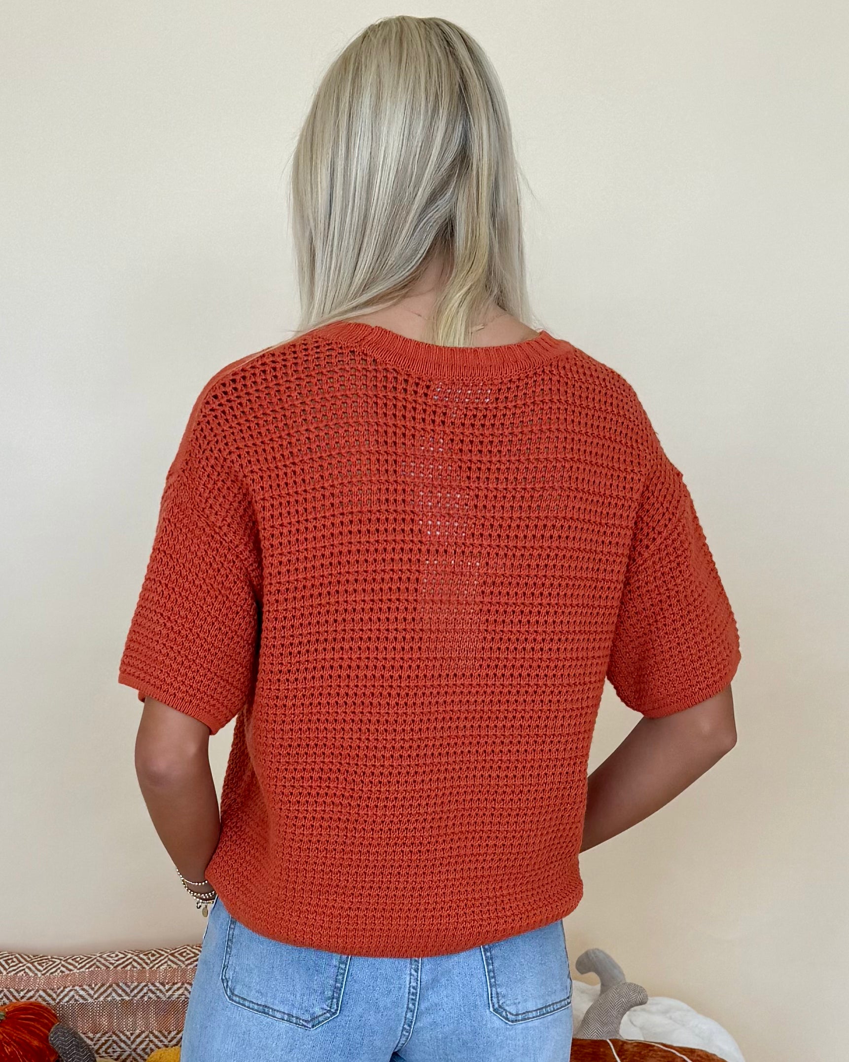 Made Sense Clay Waffle Knit Top-Shop-Womens-Boutique-Clothing