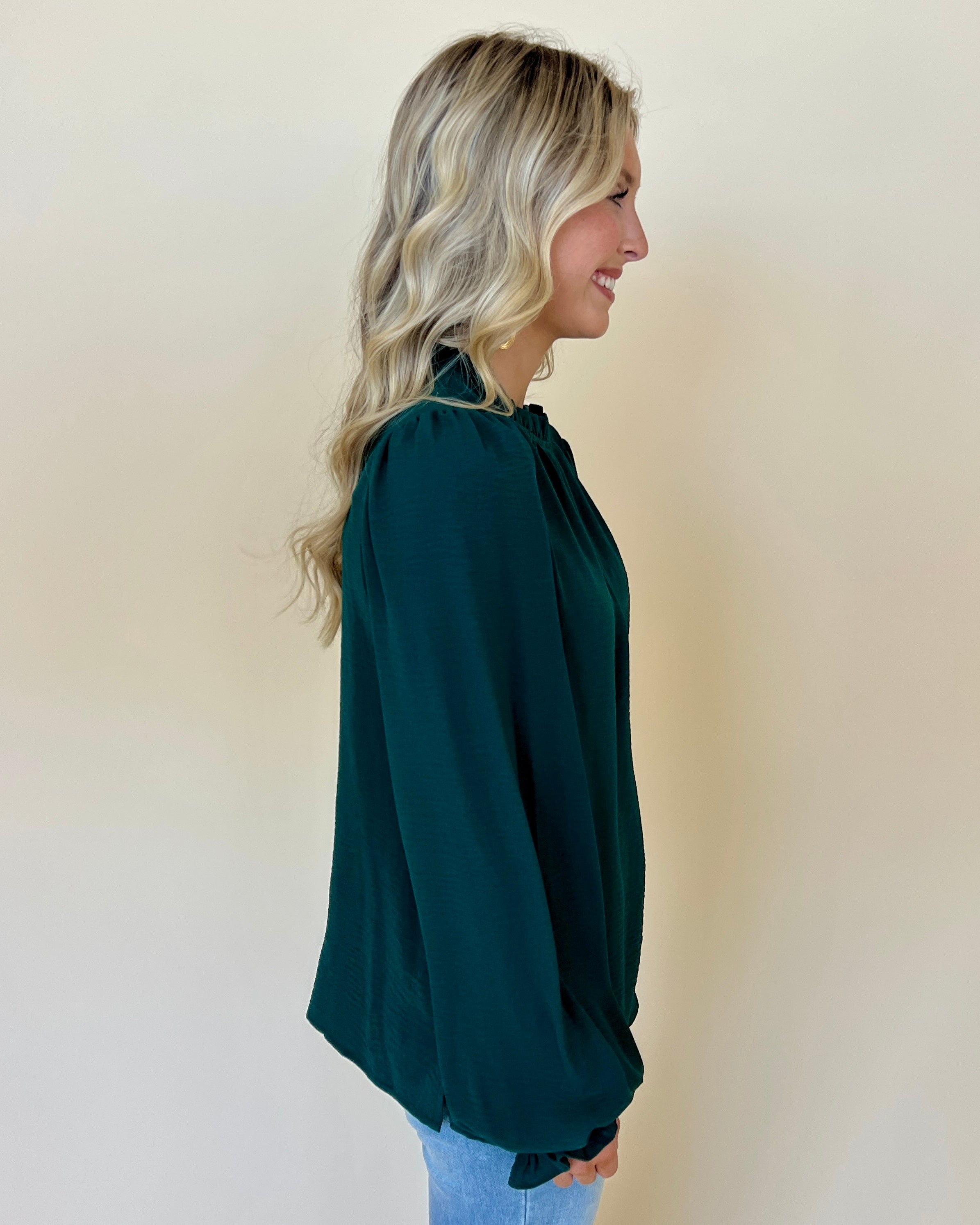 Just Right Hunter Ruffle Top-Shop-Womens-Boutique-Clothing