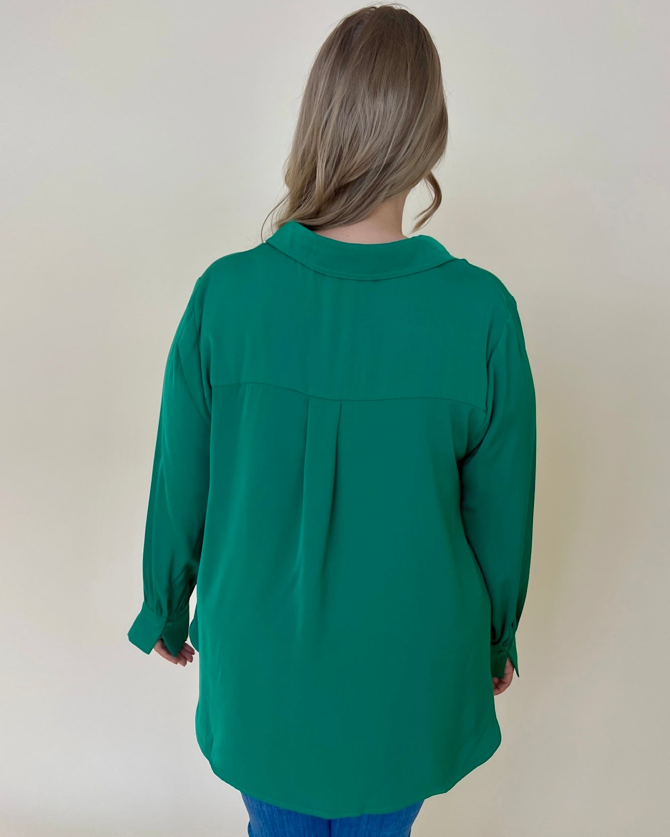 Spotlight Green Plus Button Up Top-Shop-Womens-Boutique-Clothing