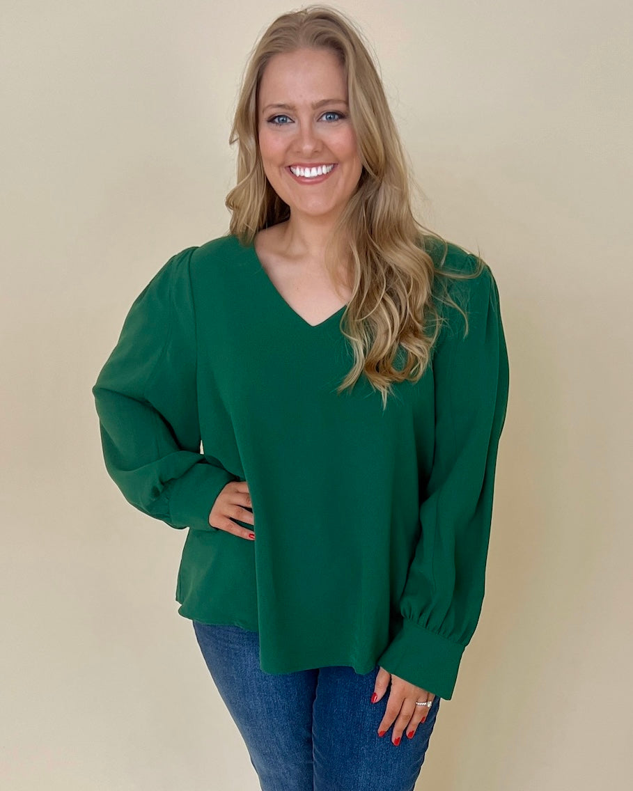 Found A Dream Hunter Green Plus Top-Shop-Womens-Boutique-Clothing