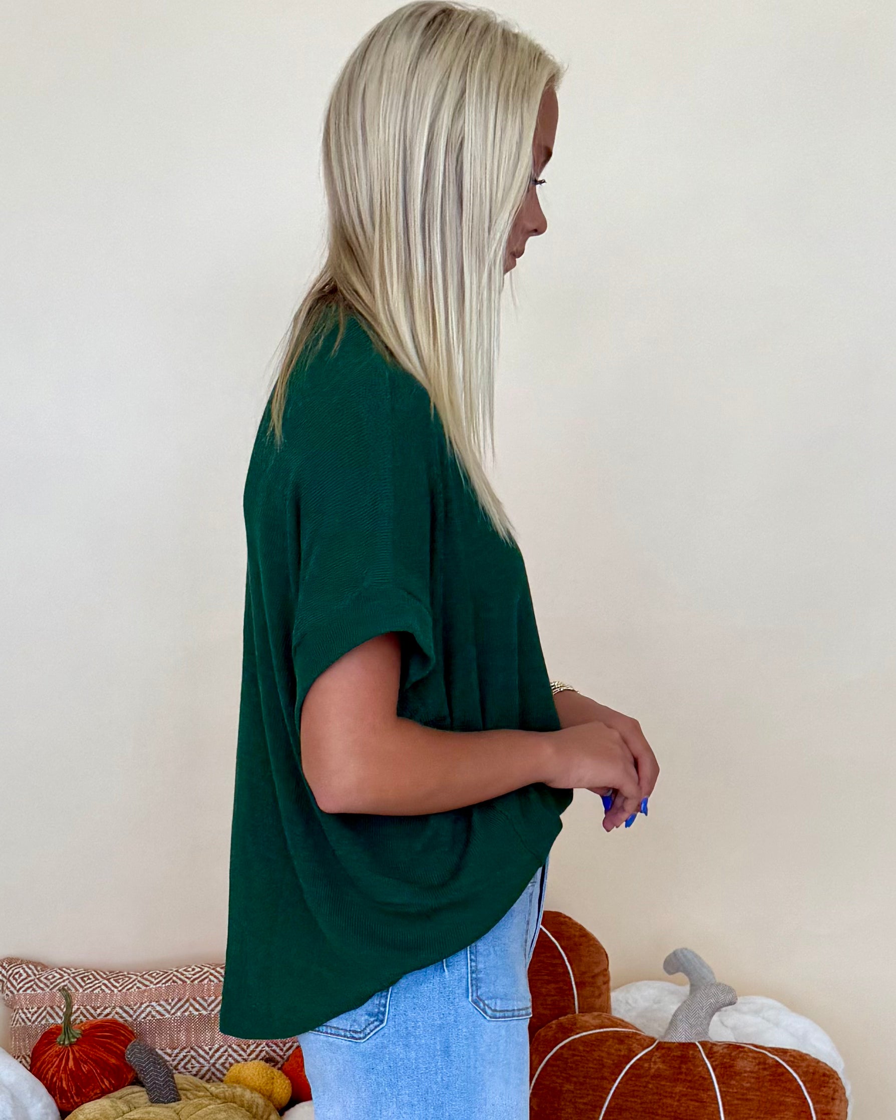 Mornings With You H Green Mock Neck Sweater-Shop-Womens-Boutique-Clothing