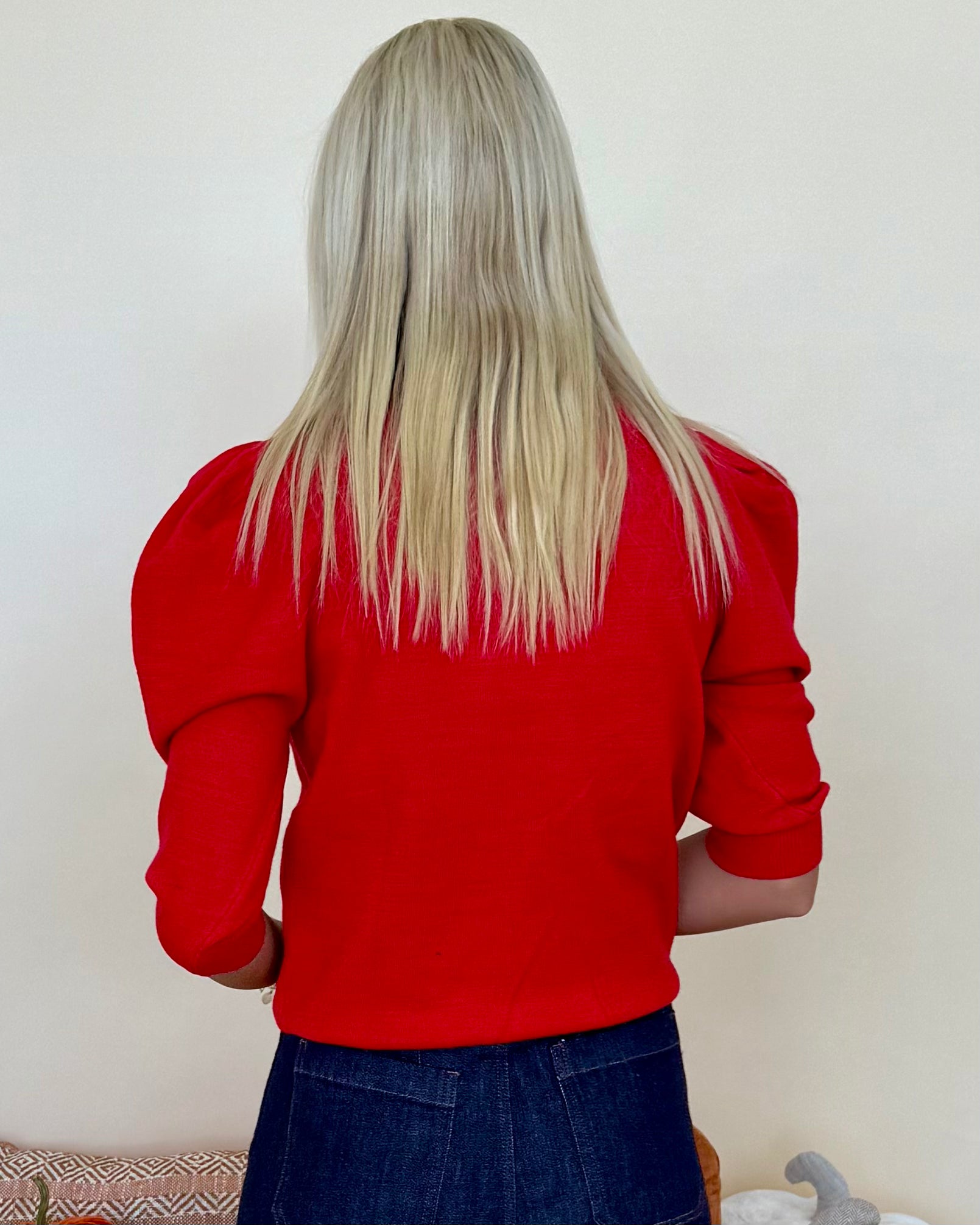 On The Record Red Sweater-Shop-Womens-Boutique-Clothing