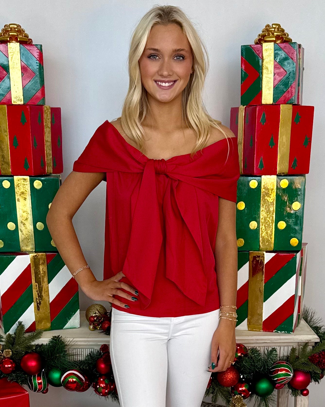 Tell Your Story Red Bow Strapless Top-Shop-Womens-Boutique-Clothing