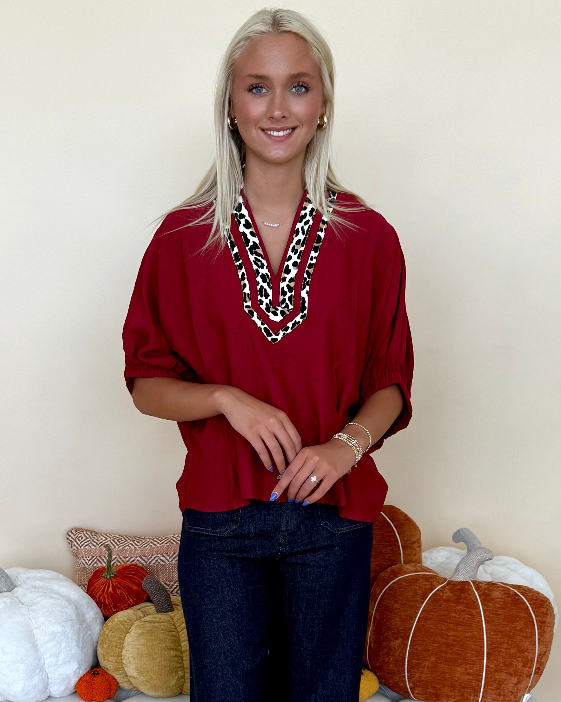 Live A Little Garnet Leopard Dolman Top-Shop-Womens-Boutique-Clothing