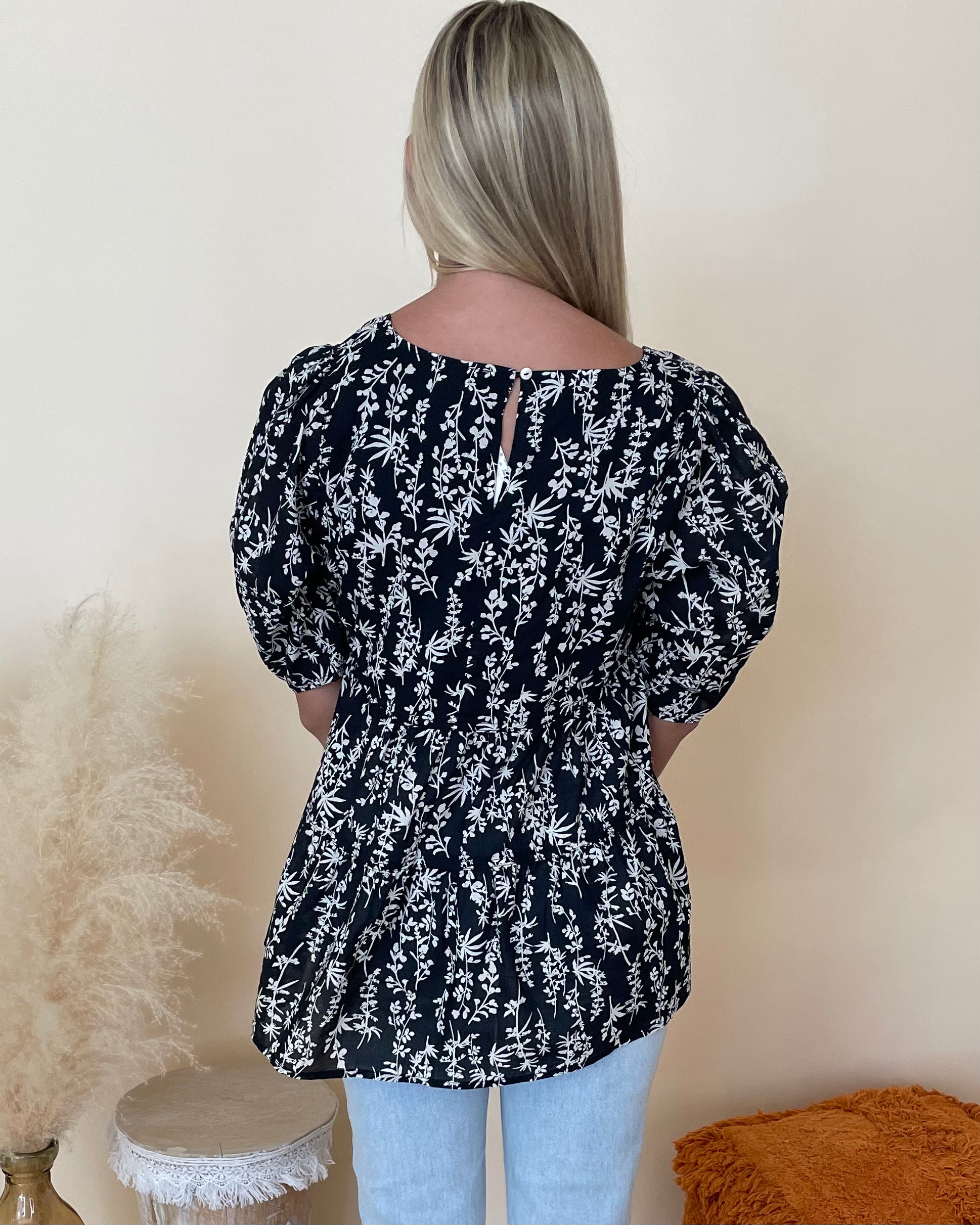 Small Things Black Garden Toile Top-Shop-Womens-Boutique-Clothing