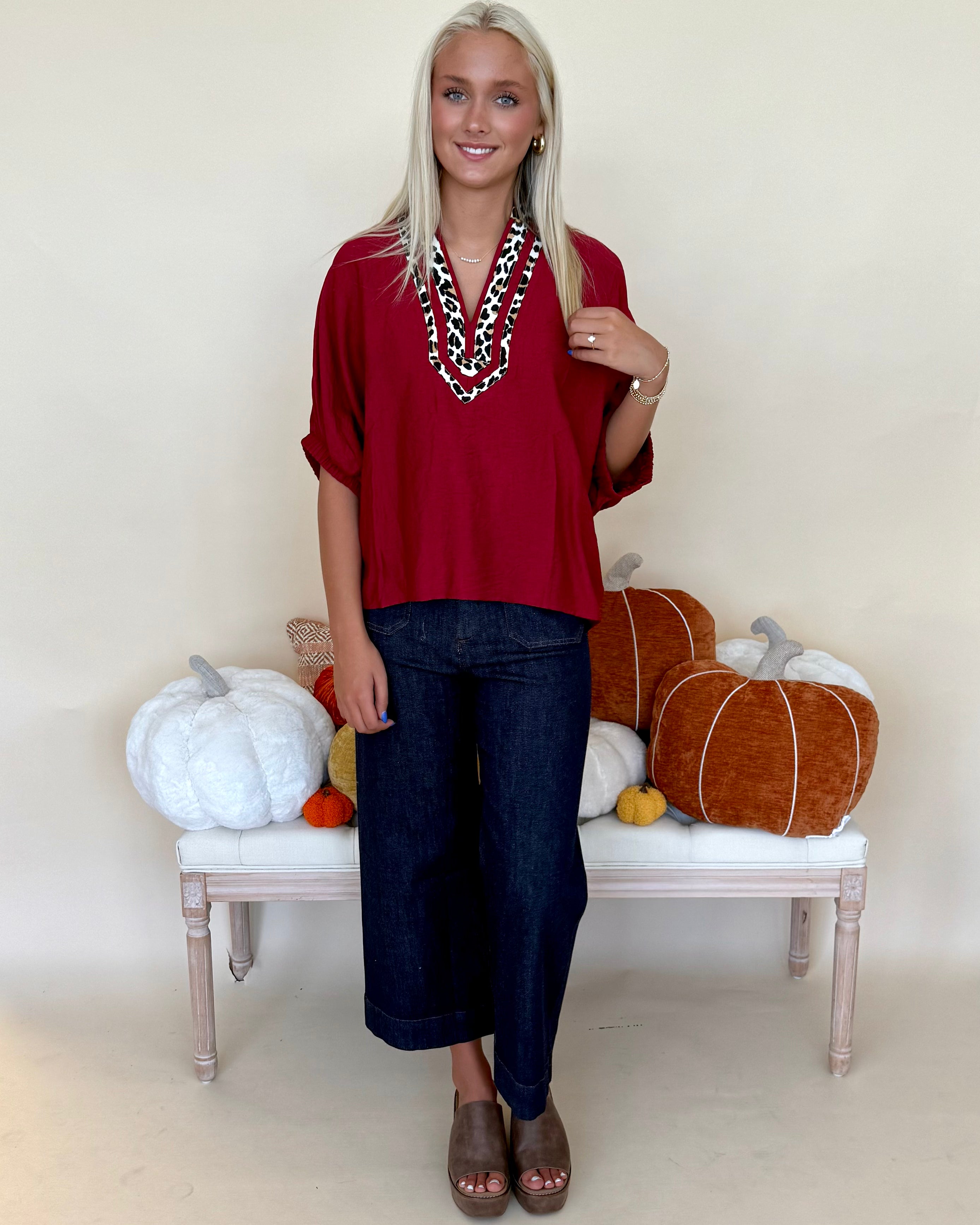 Live A Little Garnet Leopard Dolman Top-Shop-Womens-Boutique-Clothing