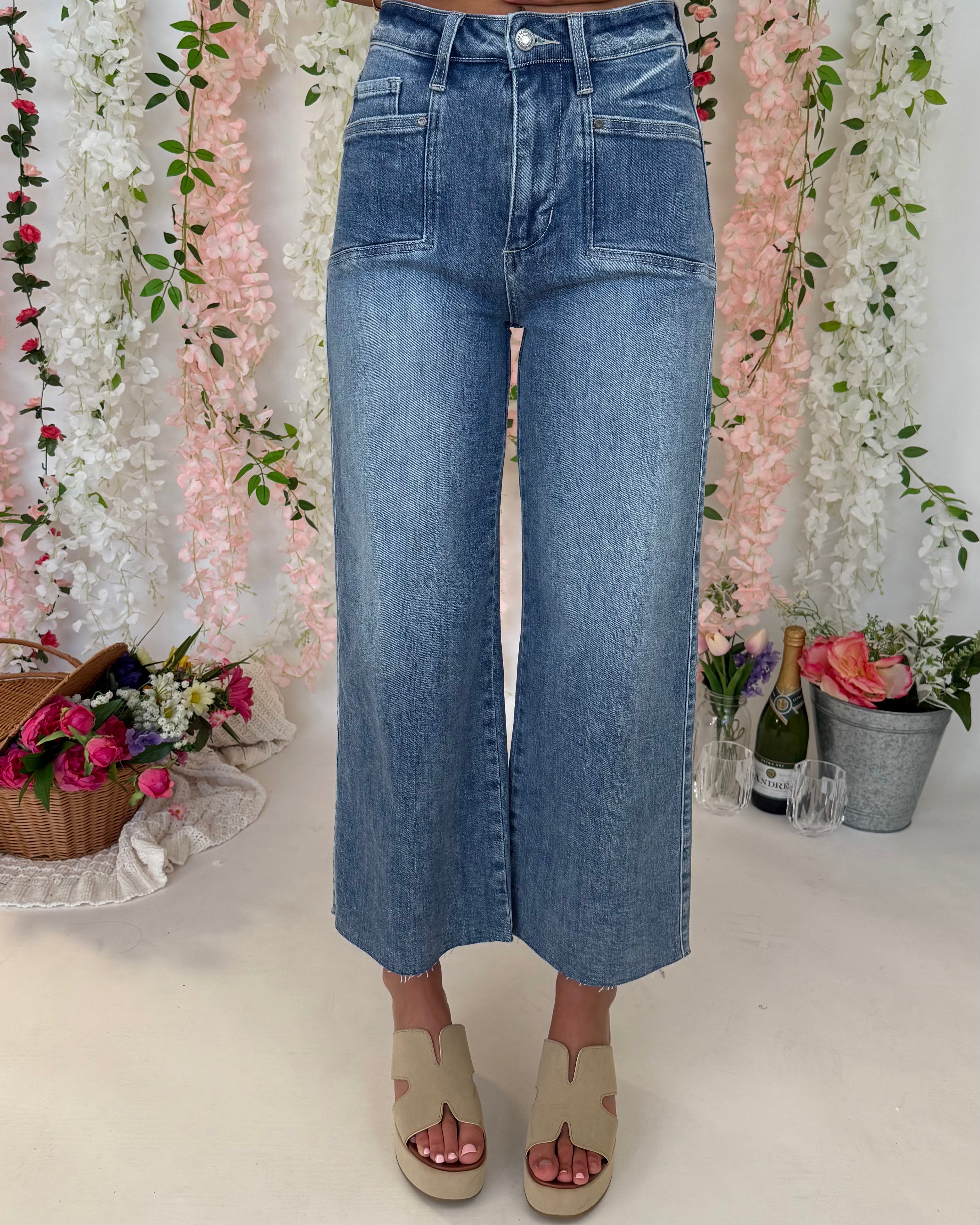 Got Dreams Medium Washed Wide Leg Jean-Shop-Womens-Boutique-Clothing