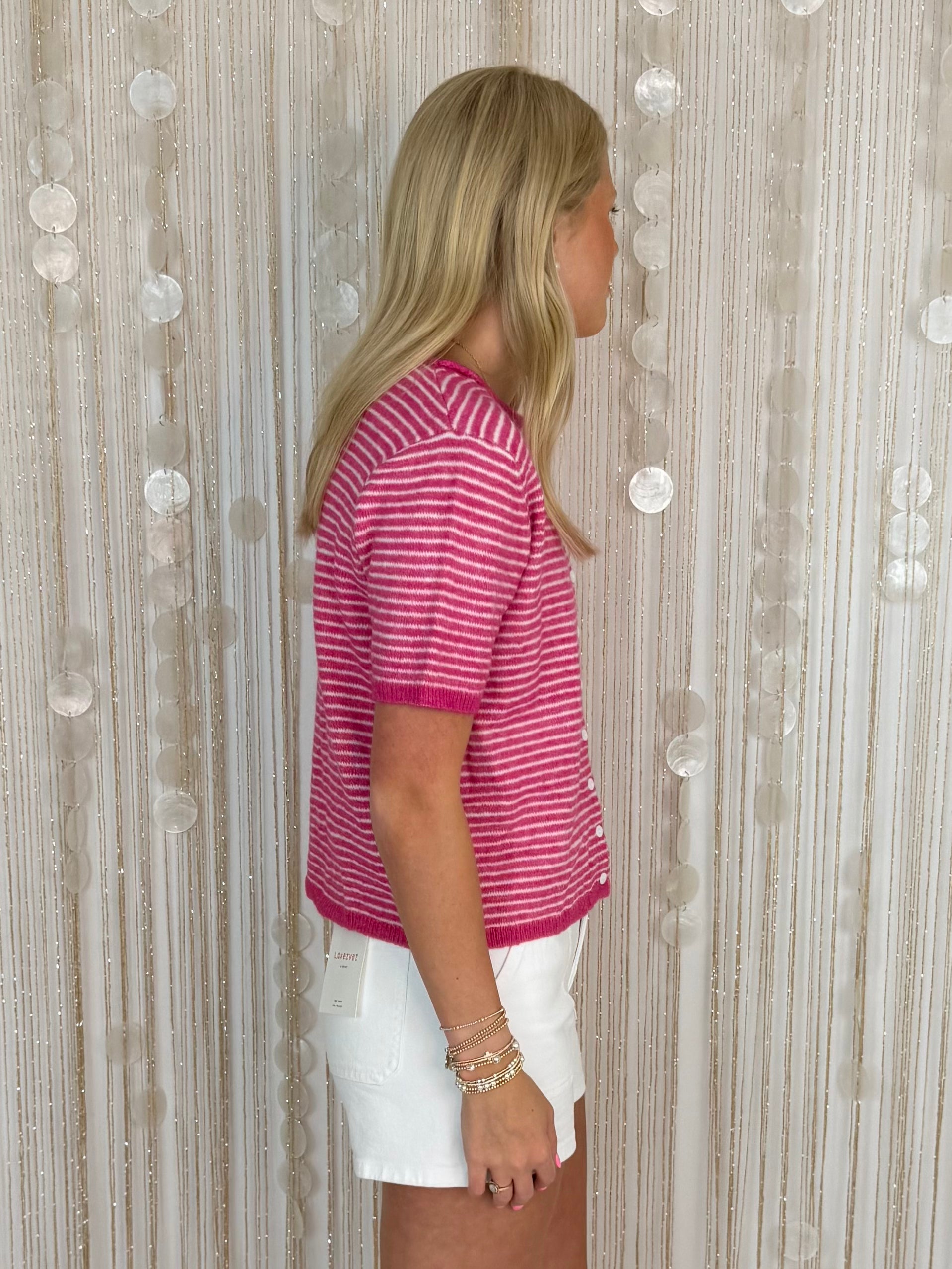 Wild Instinct Pink Button Up Cardigan-Shop-Womens-Boutique-Clothing
