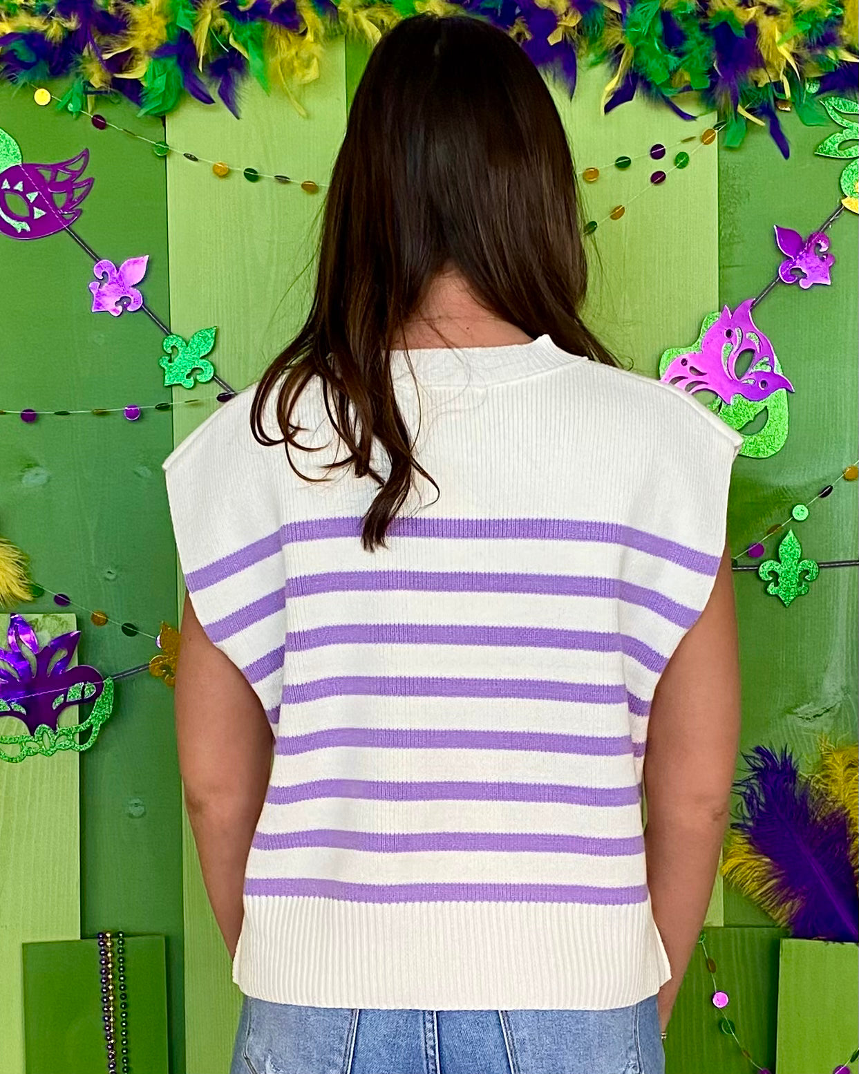 Never Stray Lavender Stripe Sweater-Shop-Womens-Boutique-Clothing