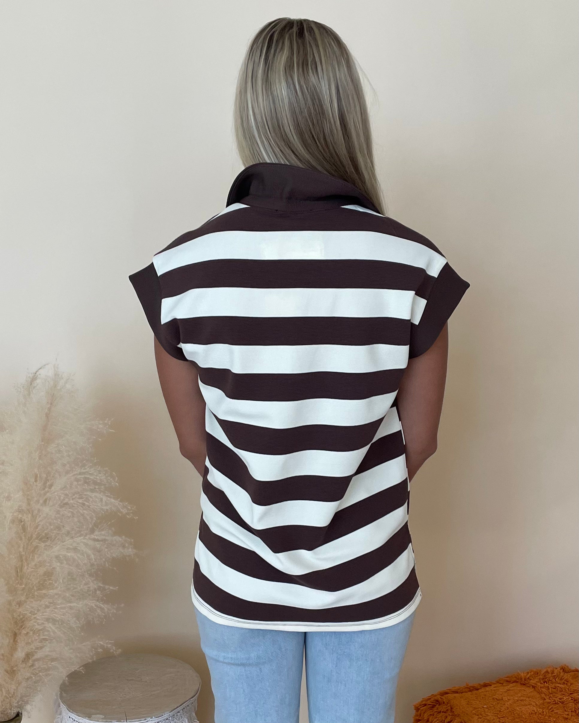 Lucky To Have Brown Collared Top-Shop-Womens-Boutique-Clothing