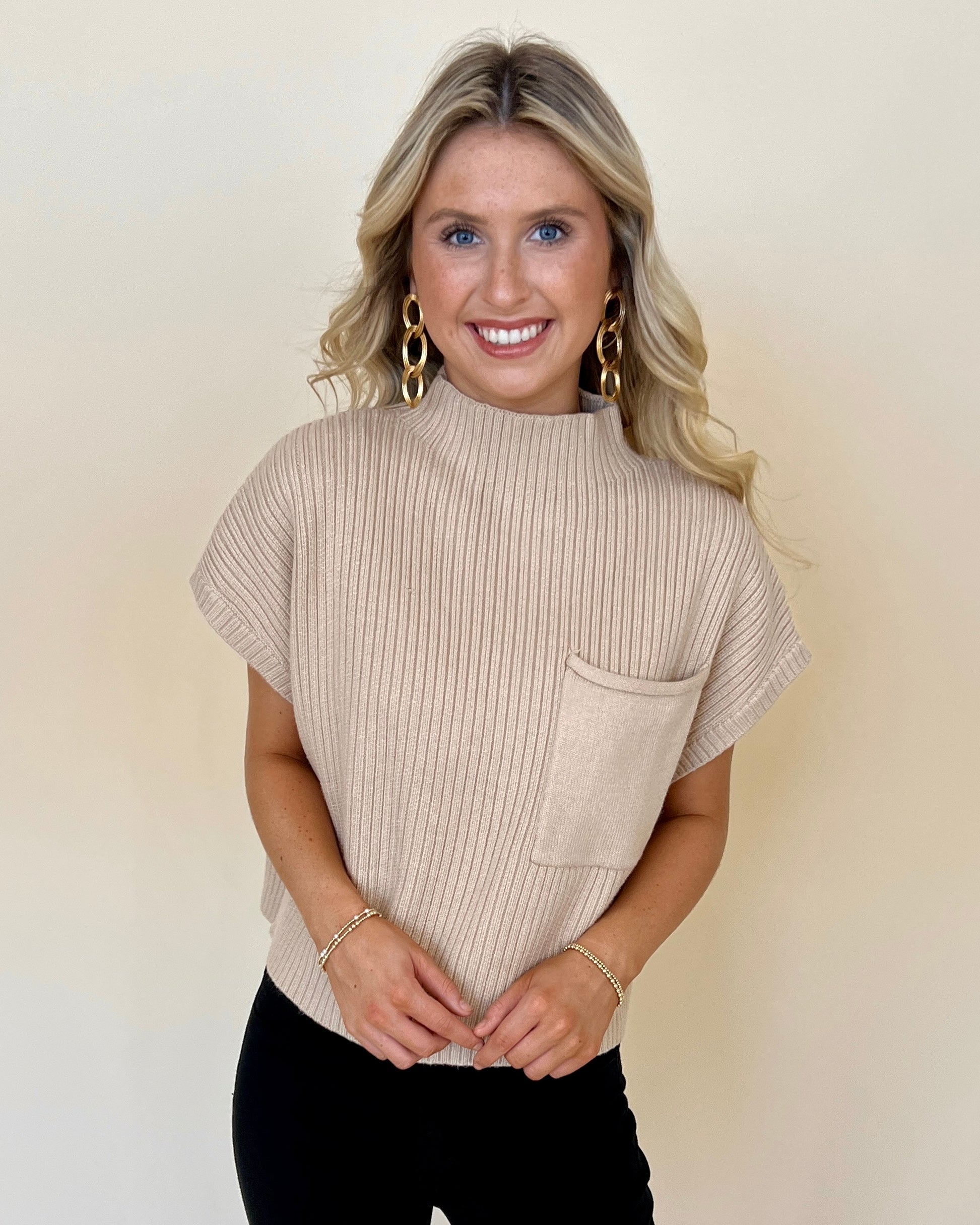 Still Holding On Bone Pocket Sweater-Shop-Womens-Boutique-Clothing