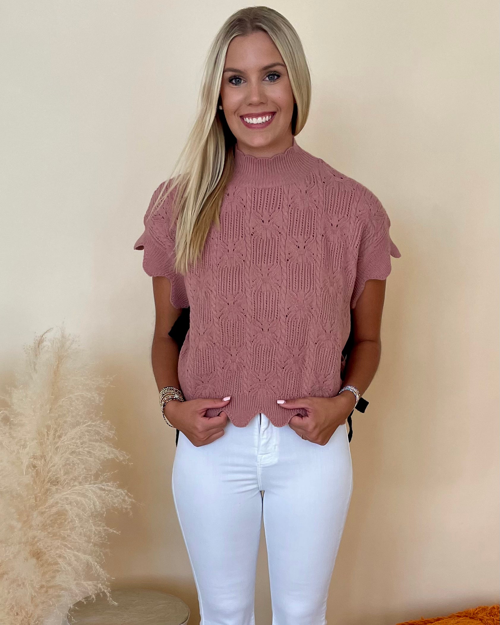 Tied Together Blush Tie Sweater-Shop-Womens-Boutique-Clothing