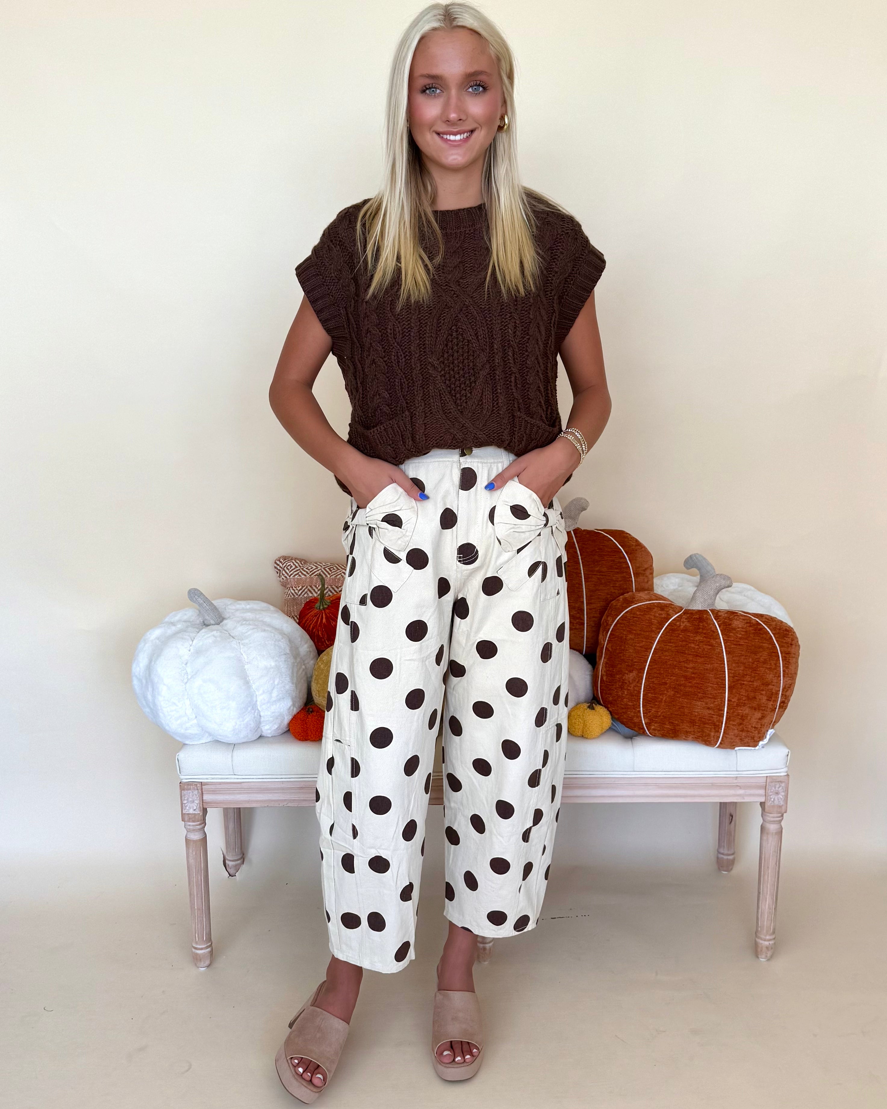 You've Needed Chocolate Cable Sweater Vest-Shop-Womens-Boutique-Clothing