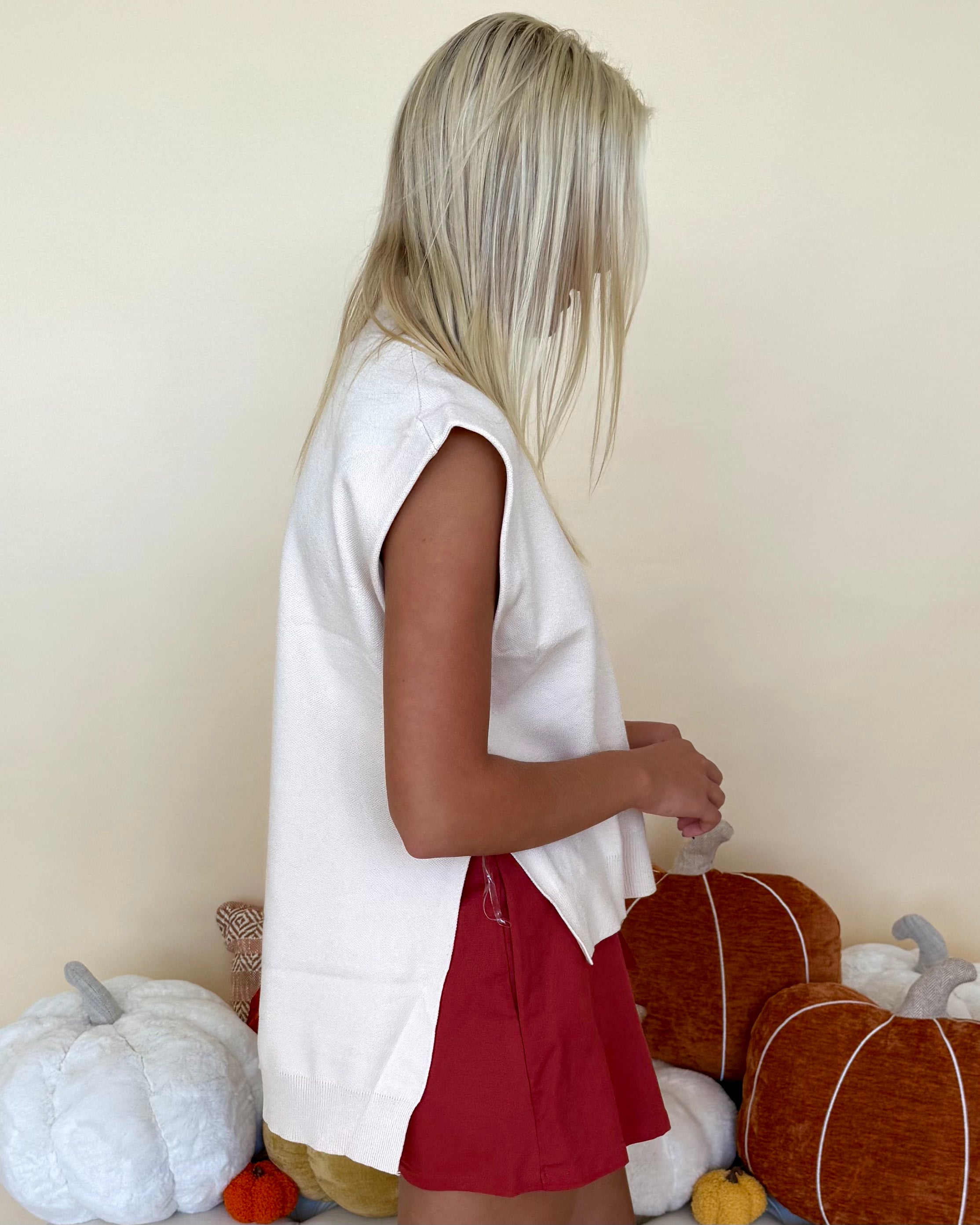 Chasing Grace Oatmeal Sleeveless Sweater-Shop-Womens-Boutique-Clothing