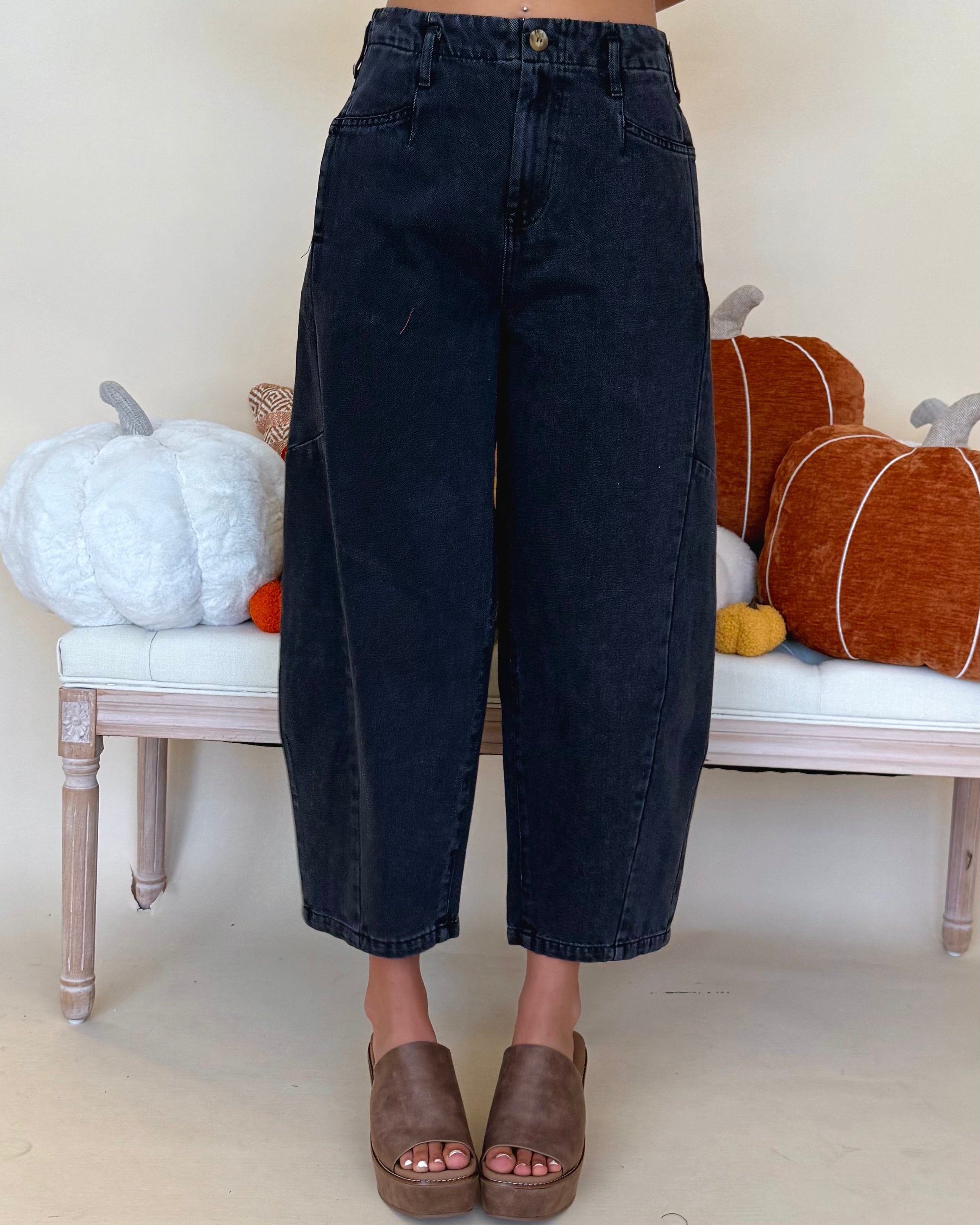 Been Real Black Wide Leg Denim Jeans-Shop-Womens-Boutique-Clothing