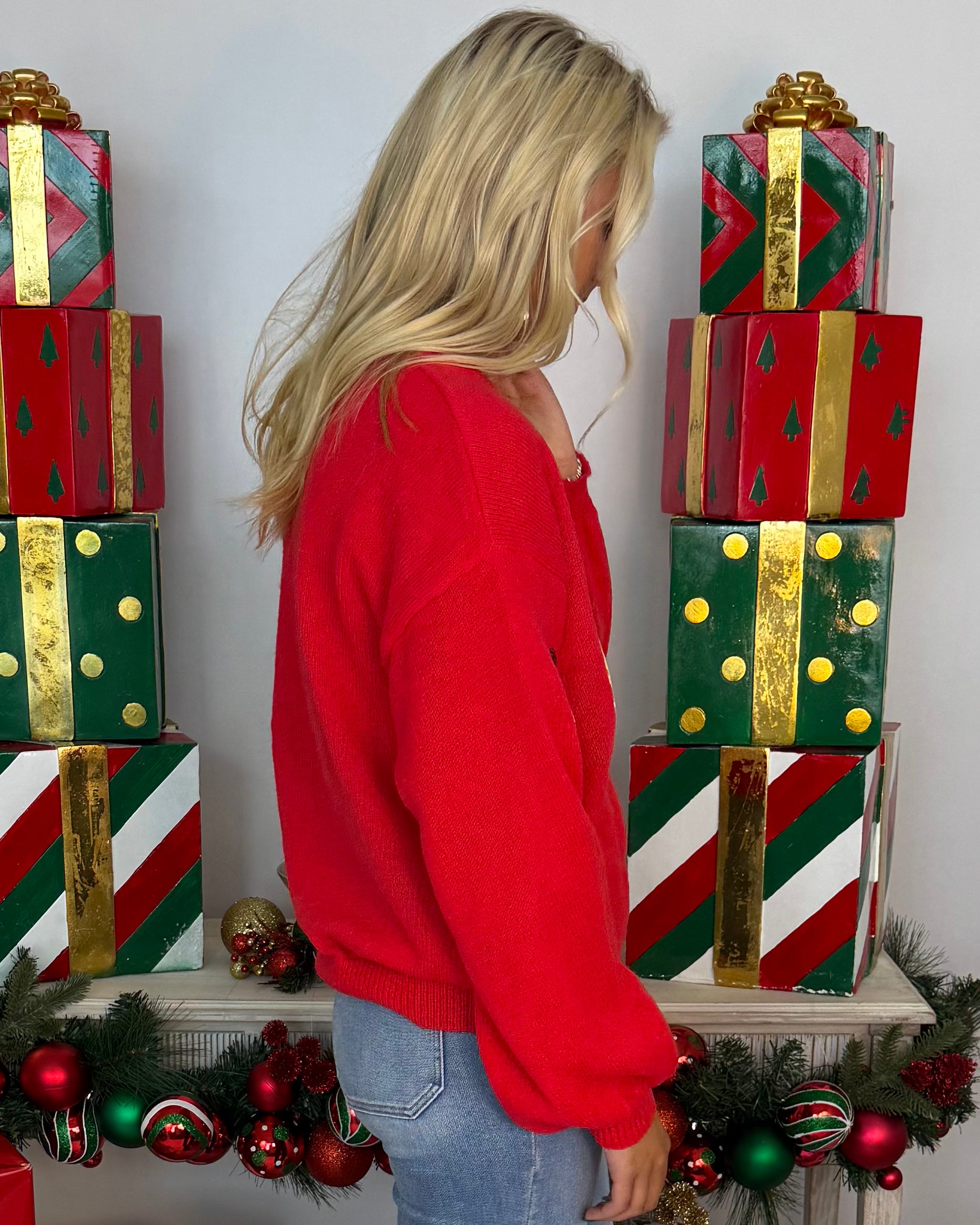 Nice List Red Santa Sweater-Shop-Womens-Boutique-Clothing