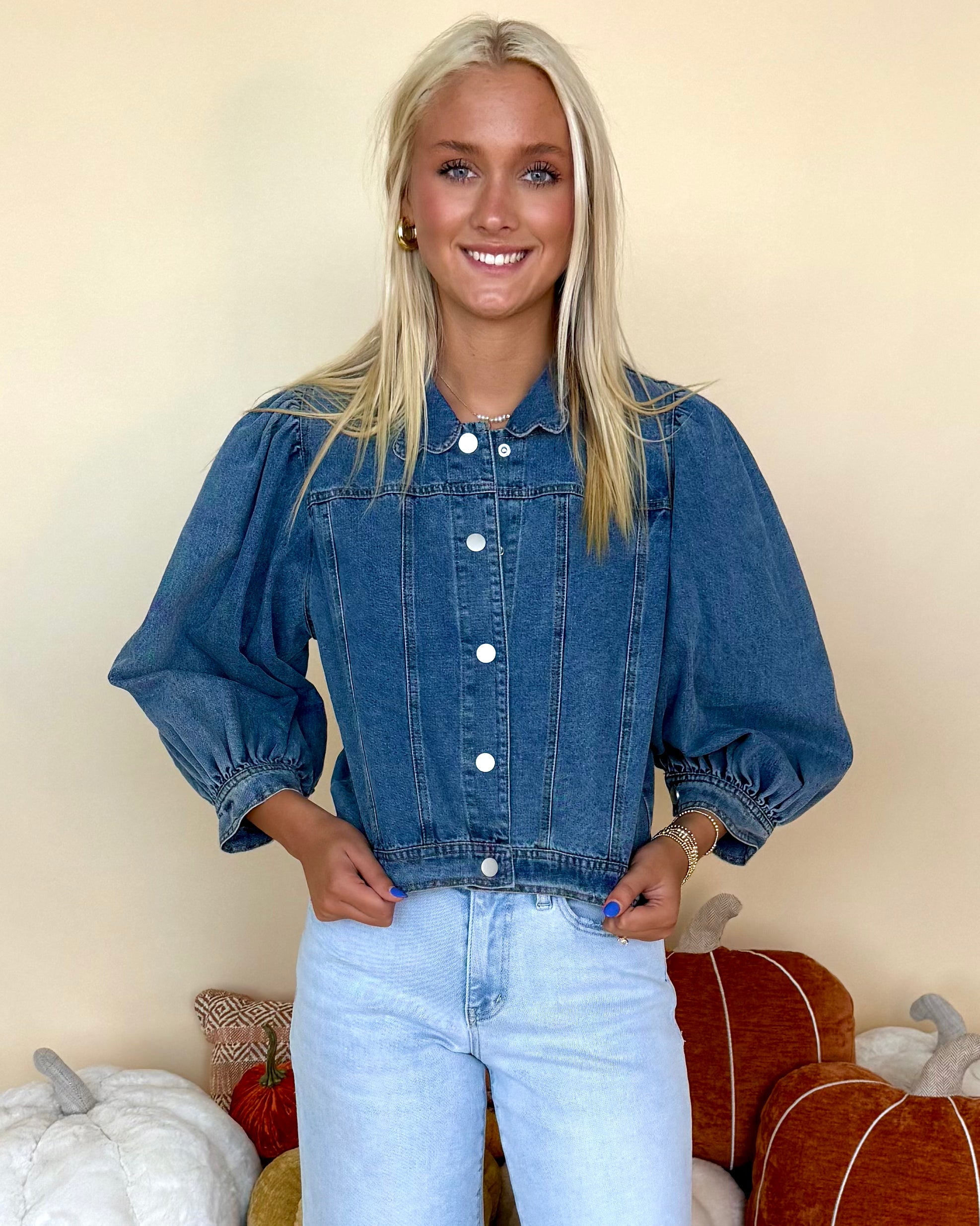 As It Was Denim Cropped Denim Jacket-Shop-Womens-Boutique-Clothing