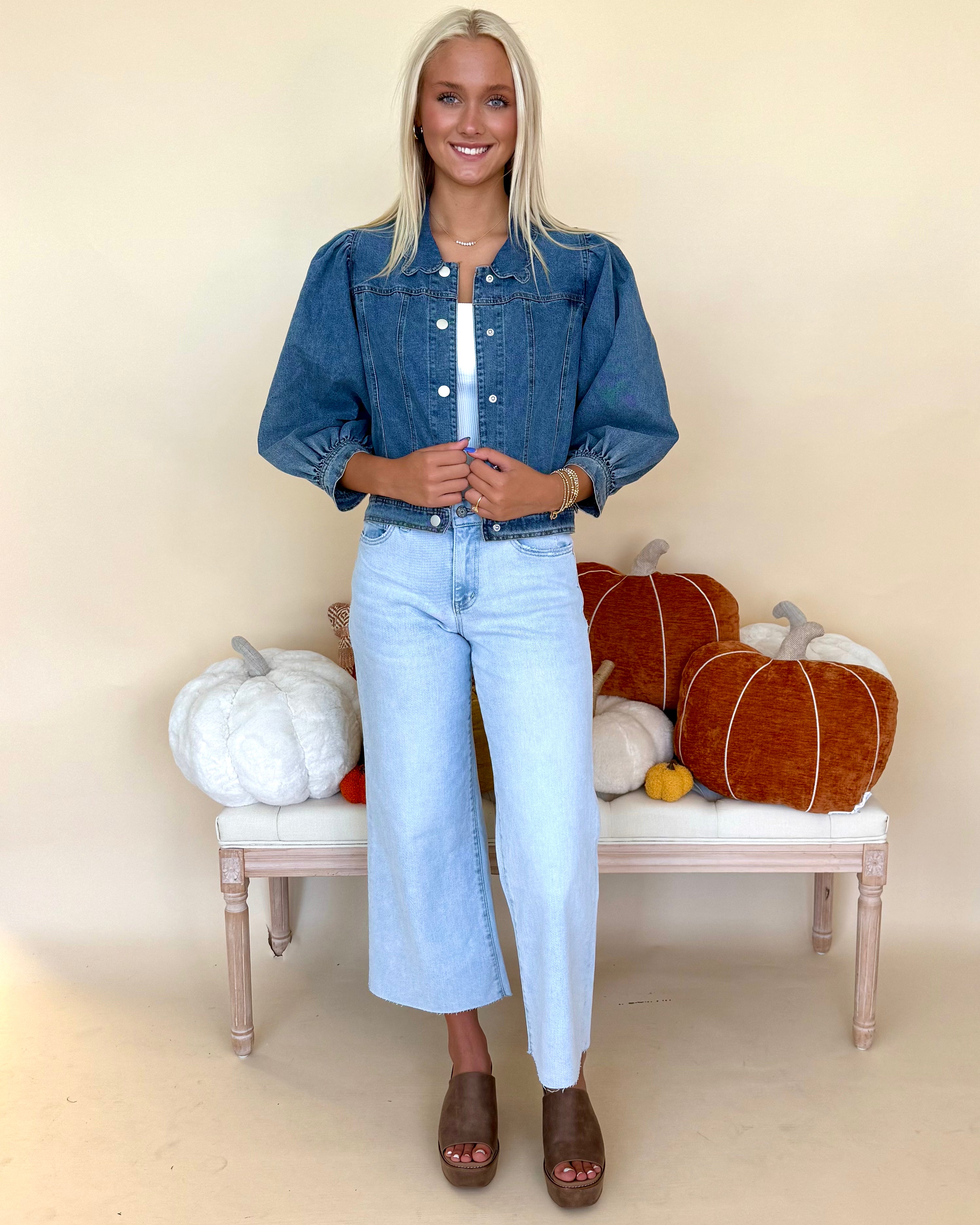 As It Was Denim Cropped Denim Jacket-Shop-Womens-Boutique-Clothing