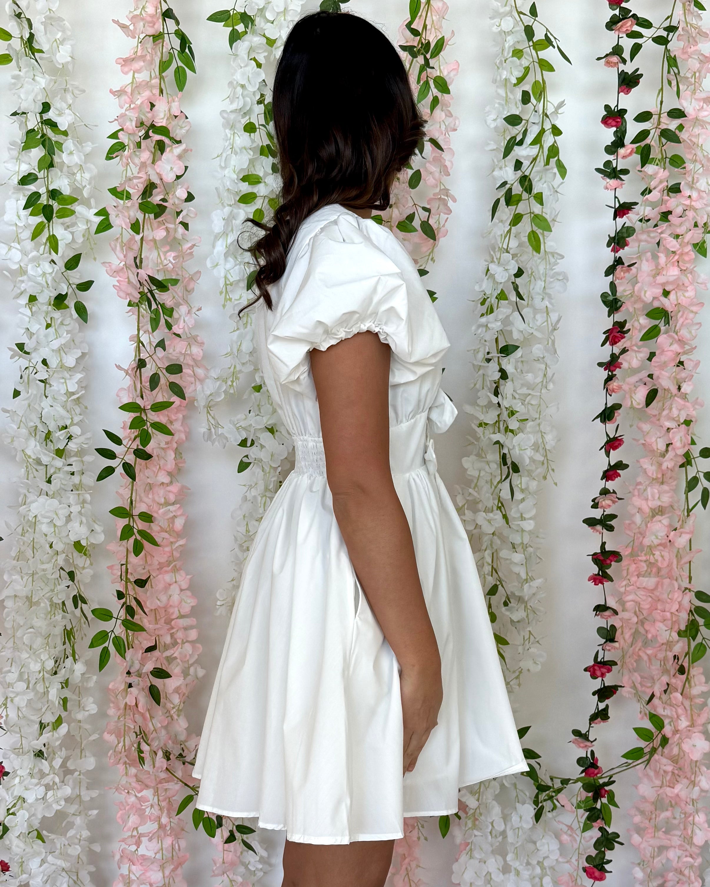 Tell Me Why Off White Bow Dress-Shop-Womens-Boutique-Clothing
