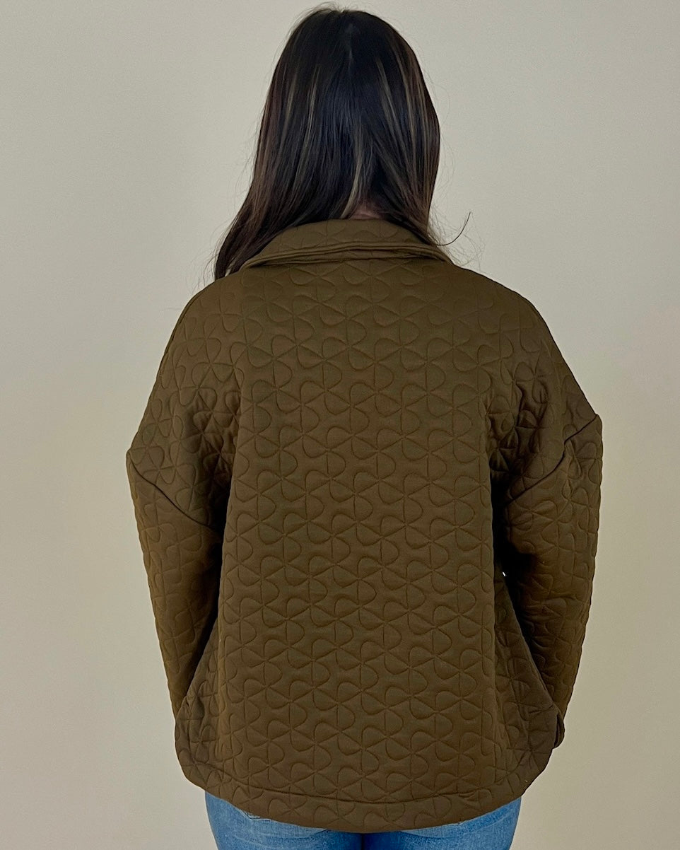 About Time Chocolate Quilted Jacket-Shop-Womens-Boutique-Clothing