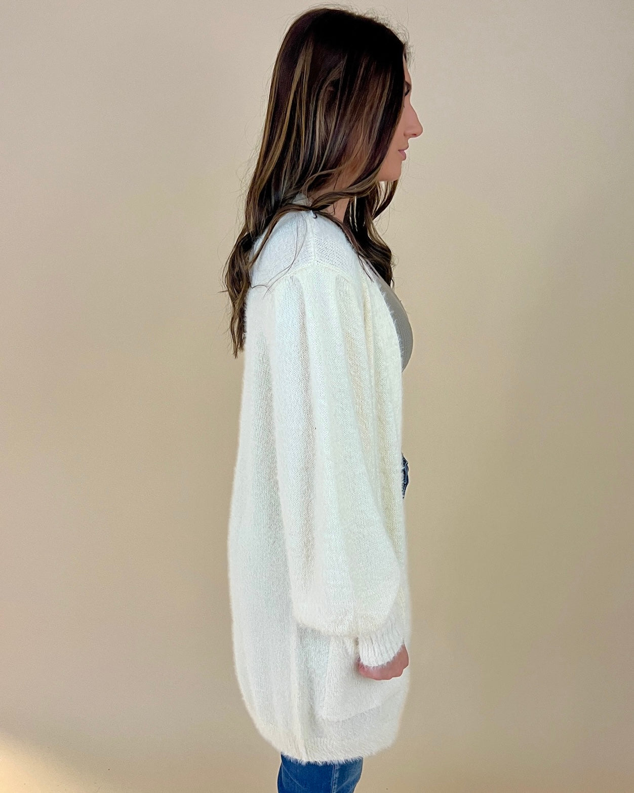 Wilder Days Cream Fuzzy Cardigan-Shop-Womens-Boutique-Clothing