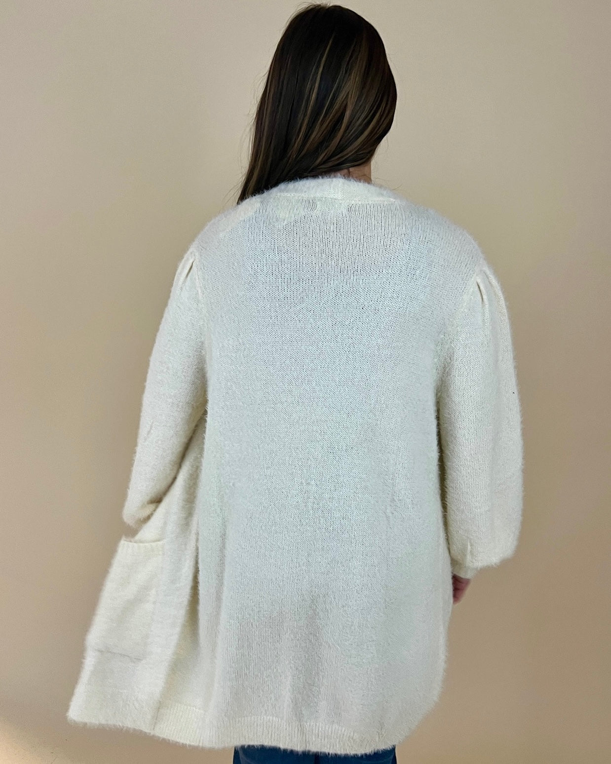 Wilder Days Cream Fuzzy Cardigan-Shop-Womens-Boutique-Clothing