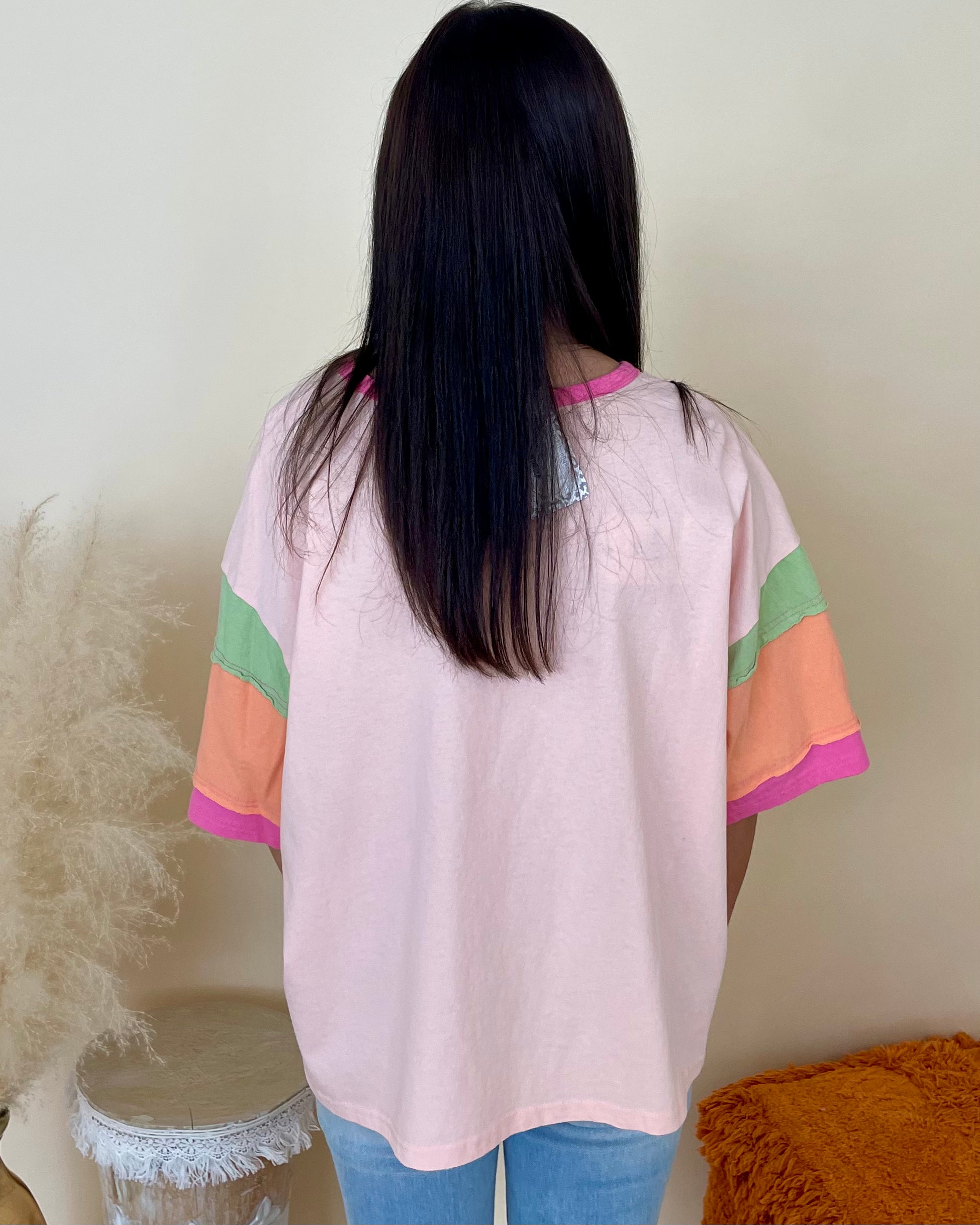 Wonder More Blush Colorblock Top-Shop-Womens-Boutique-Clothing