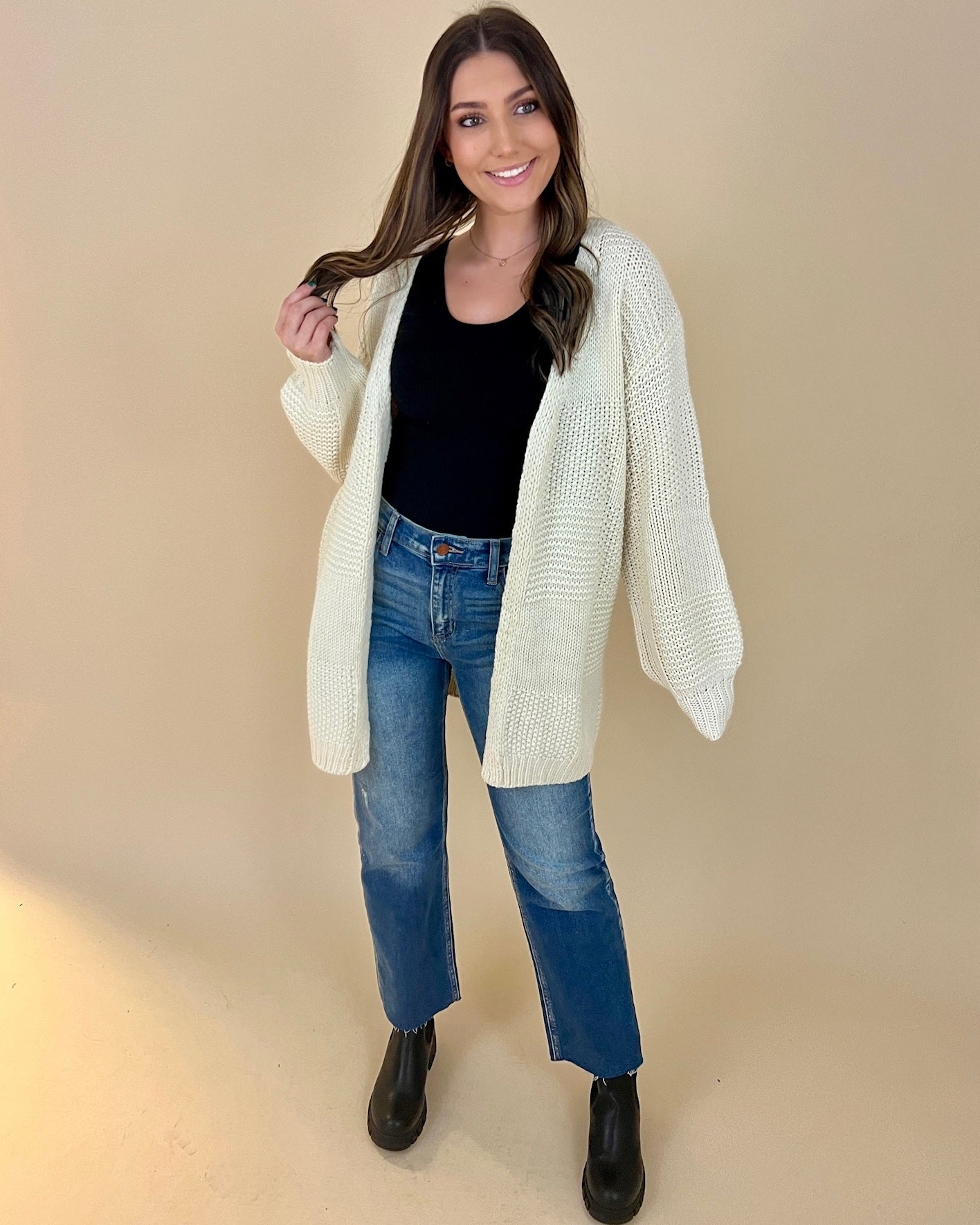 Needed This Cream Checker Cardigan-Shop-Womens-Boutique-Clothing