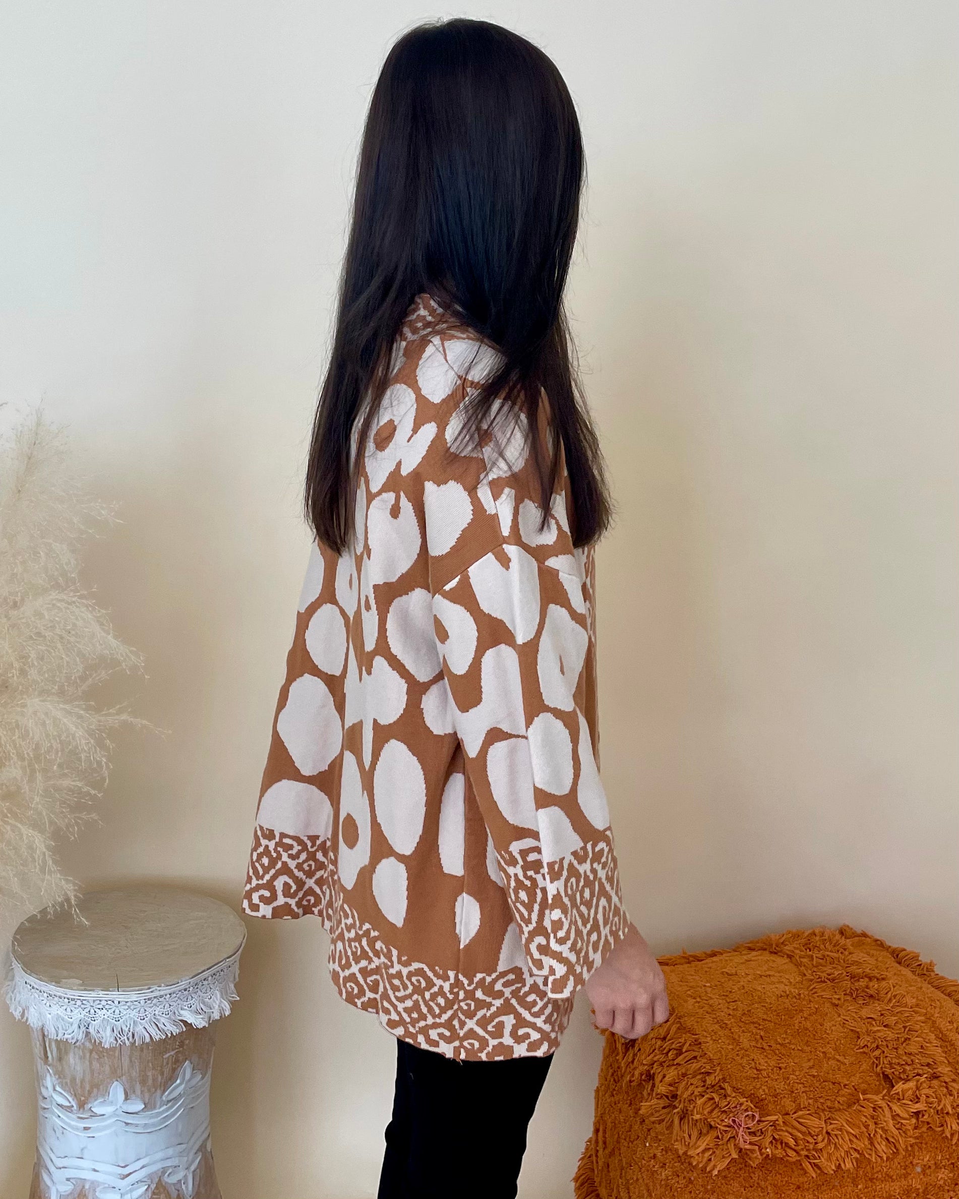 Dreaming It Toffee Abstract Cardigan-Shop-Womens-Boutique-Clothing