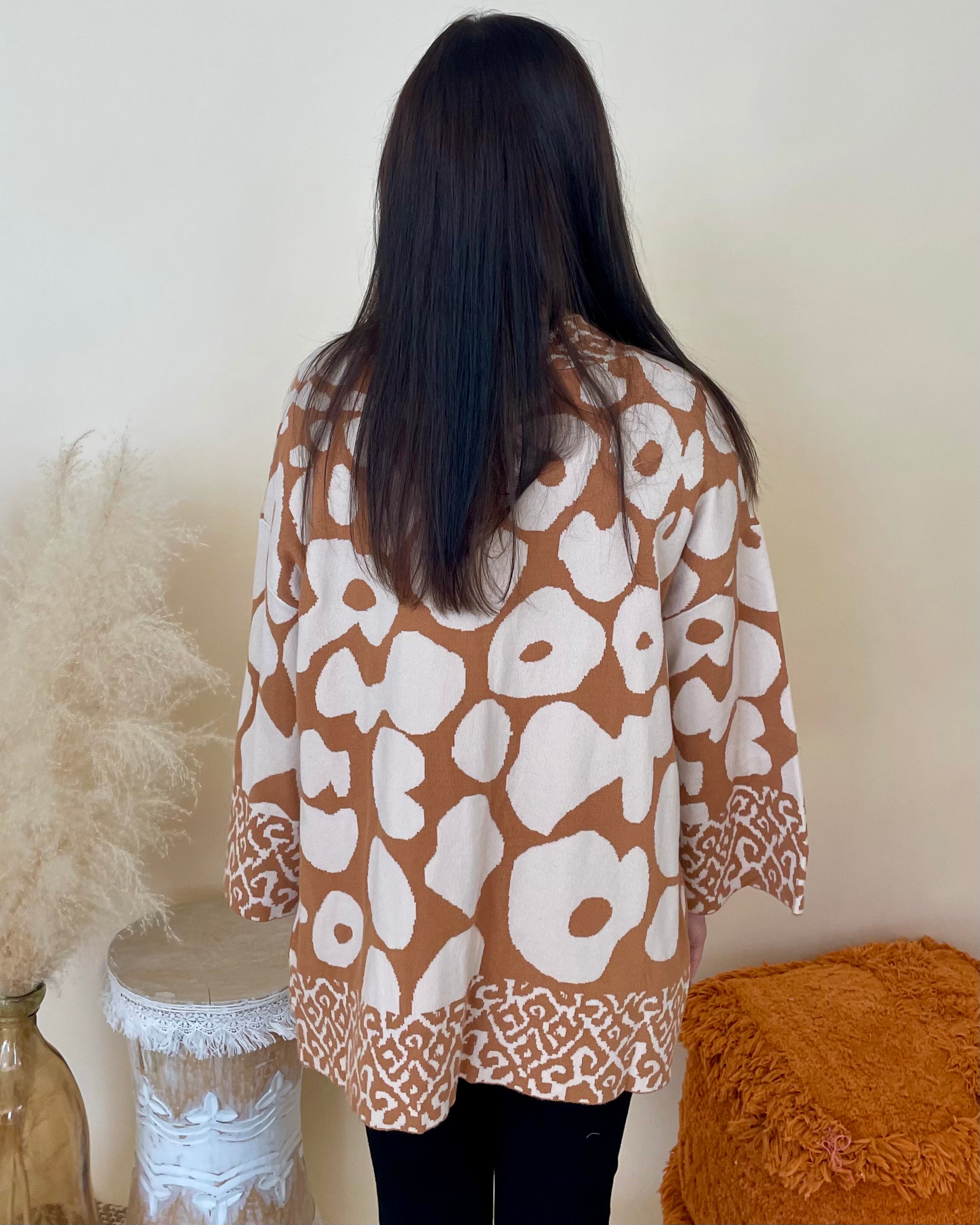 Dreaming It Toffee Abstract Cardigan-Shop-Womens-Boutique-Clothing