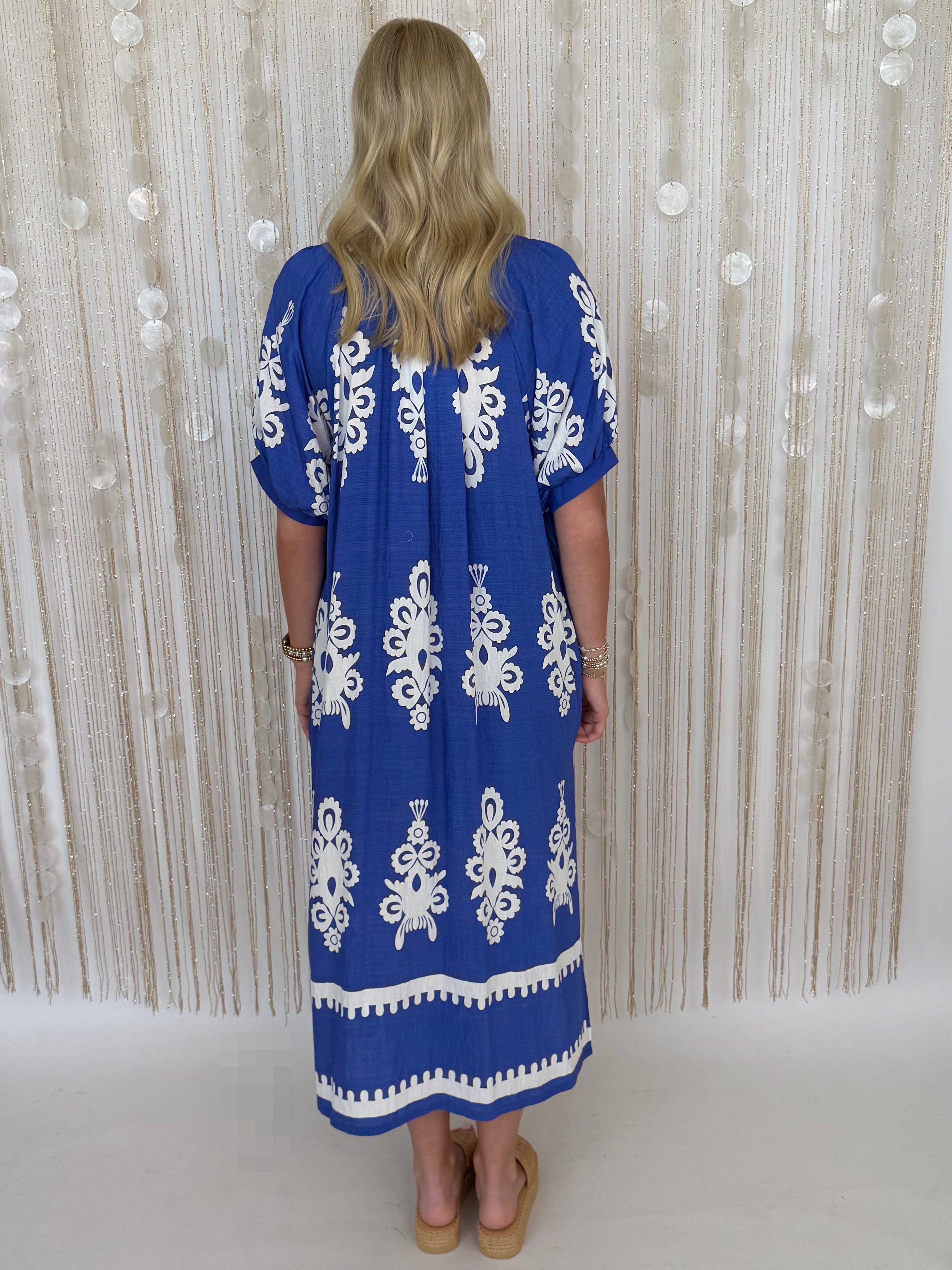 Wishful Thinking Cobalt Midi Dress-Shop-Womens-Boutique-Clothing
