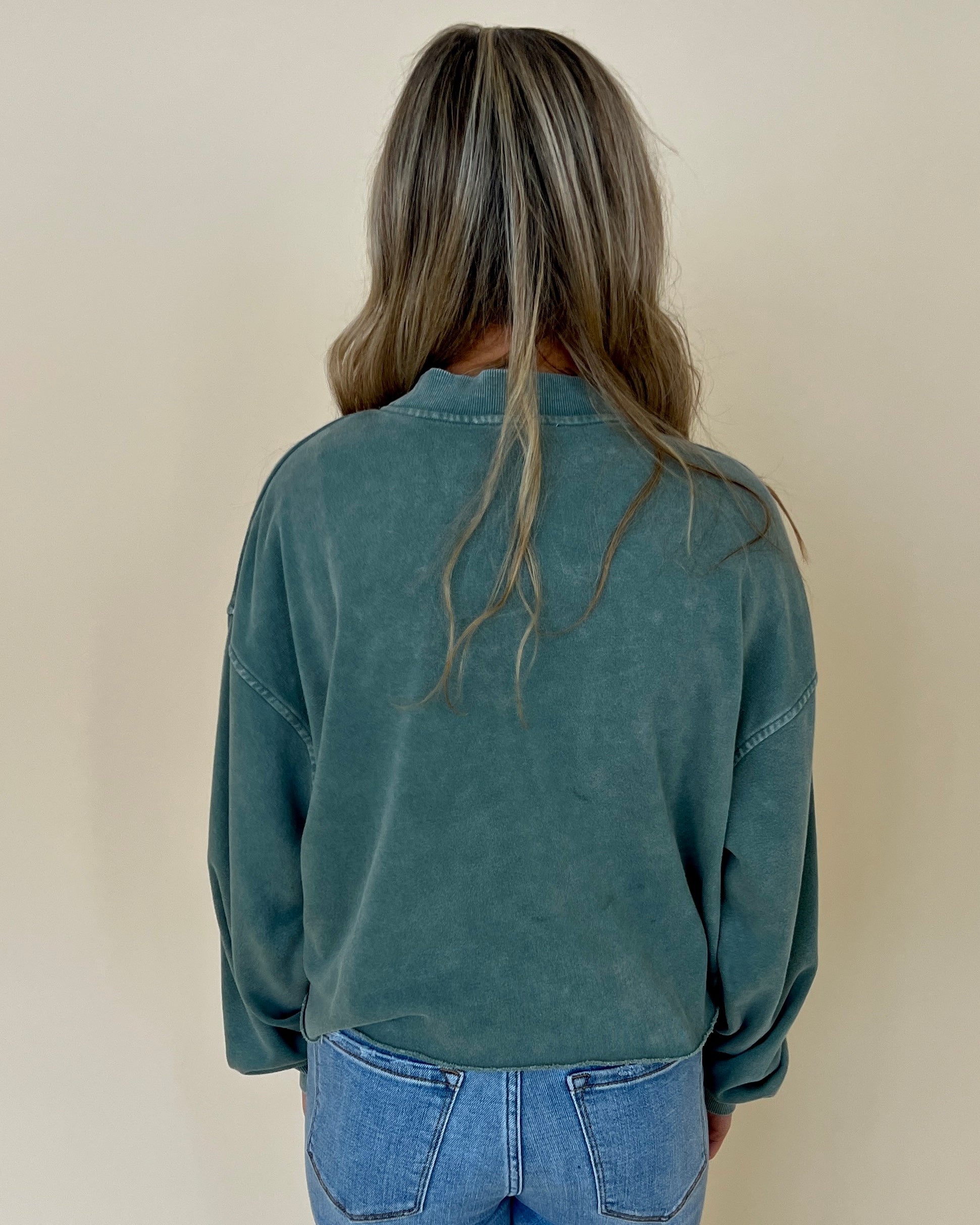 Just A Dream Gray Green Cropped Dolman Top-Shop-Womens-Boutique-Clothing